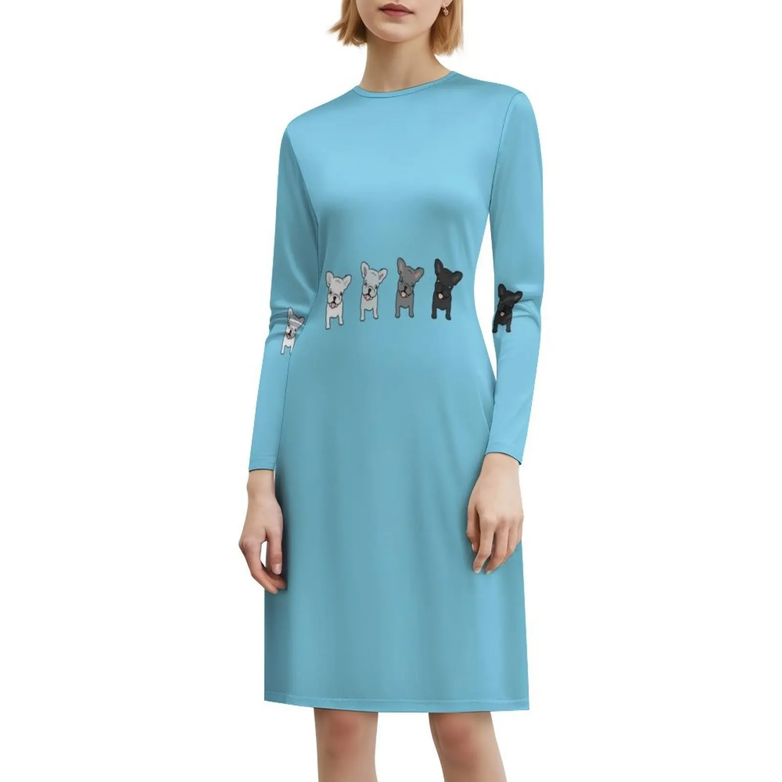 فستان عطلة مثير ملصق فرنسي سعيد للنساء فستان قصير لحفلات أعياد الميلاد وحفلات الشاطئ ملابس نسائية فرنسية سعيدة #6