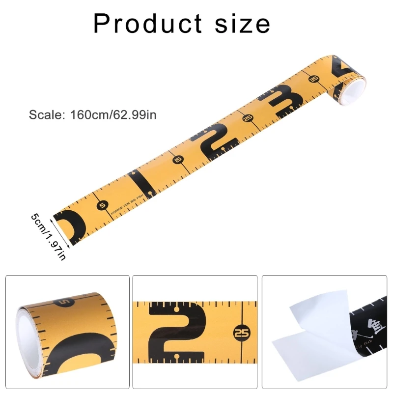 

Fishing Measuring Tape Sticker Self-Adhesive Long Fish Ruler Waterproof Decals Tape Measurement Tool Fishing Accessories