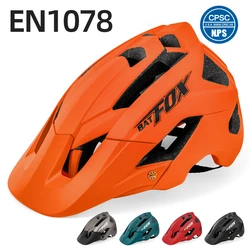 BATFOX-casco de ciclismo para hombre y mujer, protector de cabeza para bicicleta de montaña y carretera, moldeado integralmente, color naranja, 2024