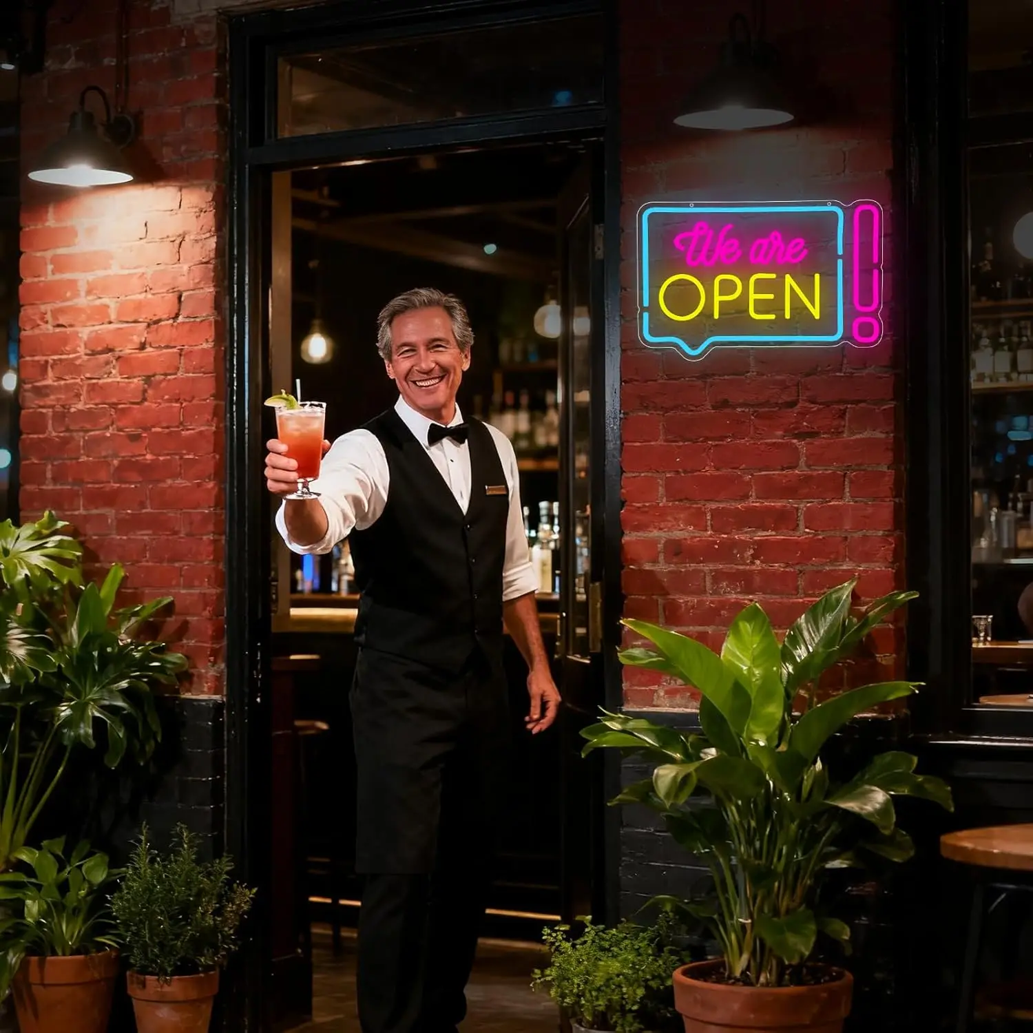 نحن مفتوح النيون الأعمال LED ضوء النيون عكس الضوء USB لمتجر متجر بار مقهى مطعم الإعلان نافذة جدار ديكور