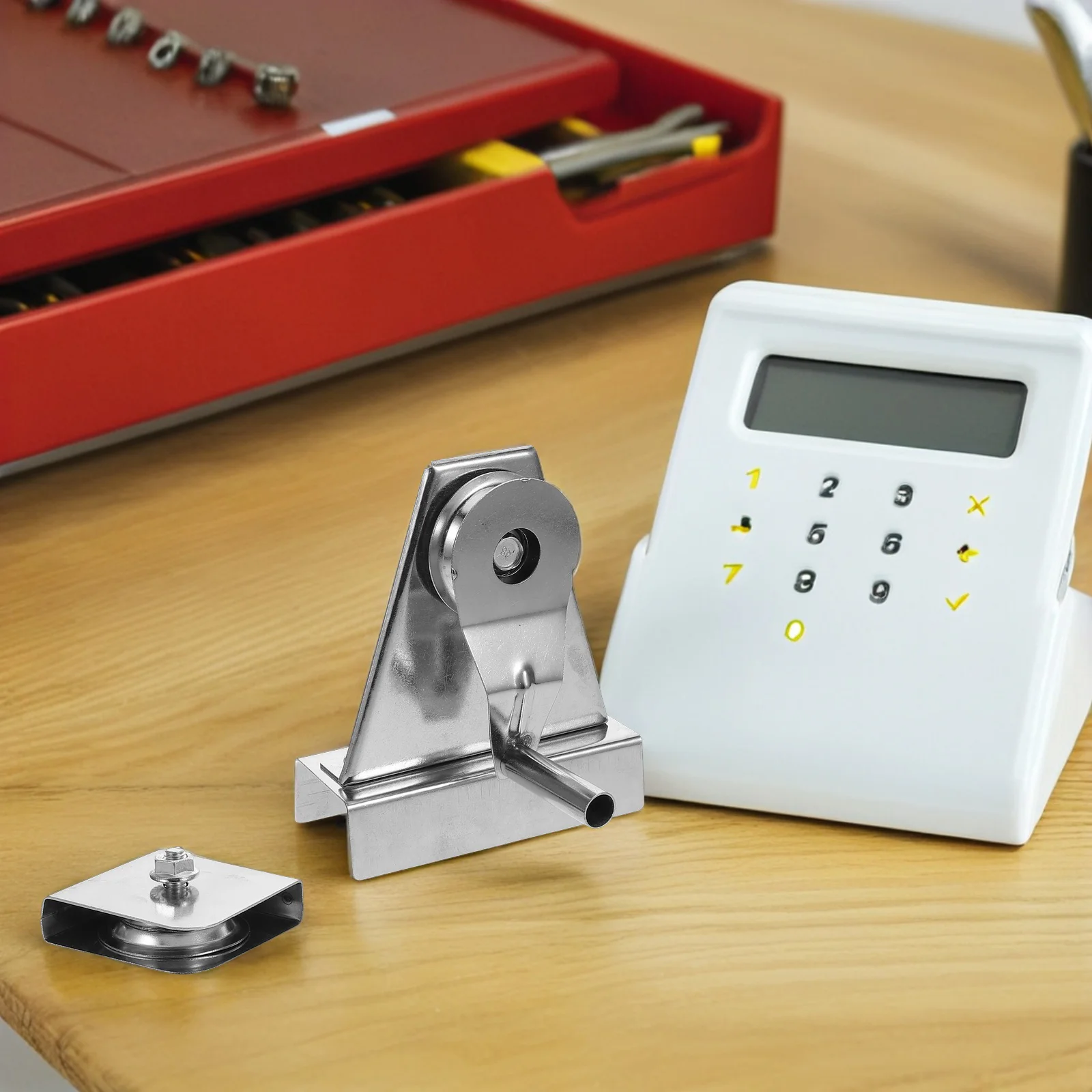 

1Set Flagpole Pulley System Stainless Steel Heavy Duty Crank Handle Bearing Pulley Outdoor Flagpole Accessories Parts