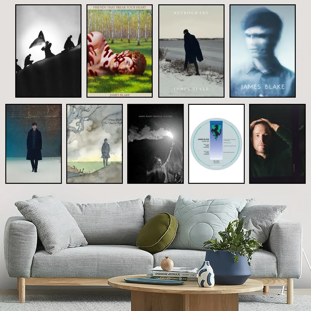 Singer James Blake Poster Home Bar Coffee House Decor Aesthetic Art Wall Painting Stickers Indoor