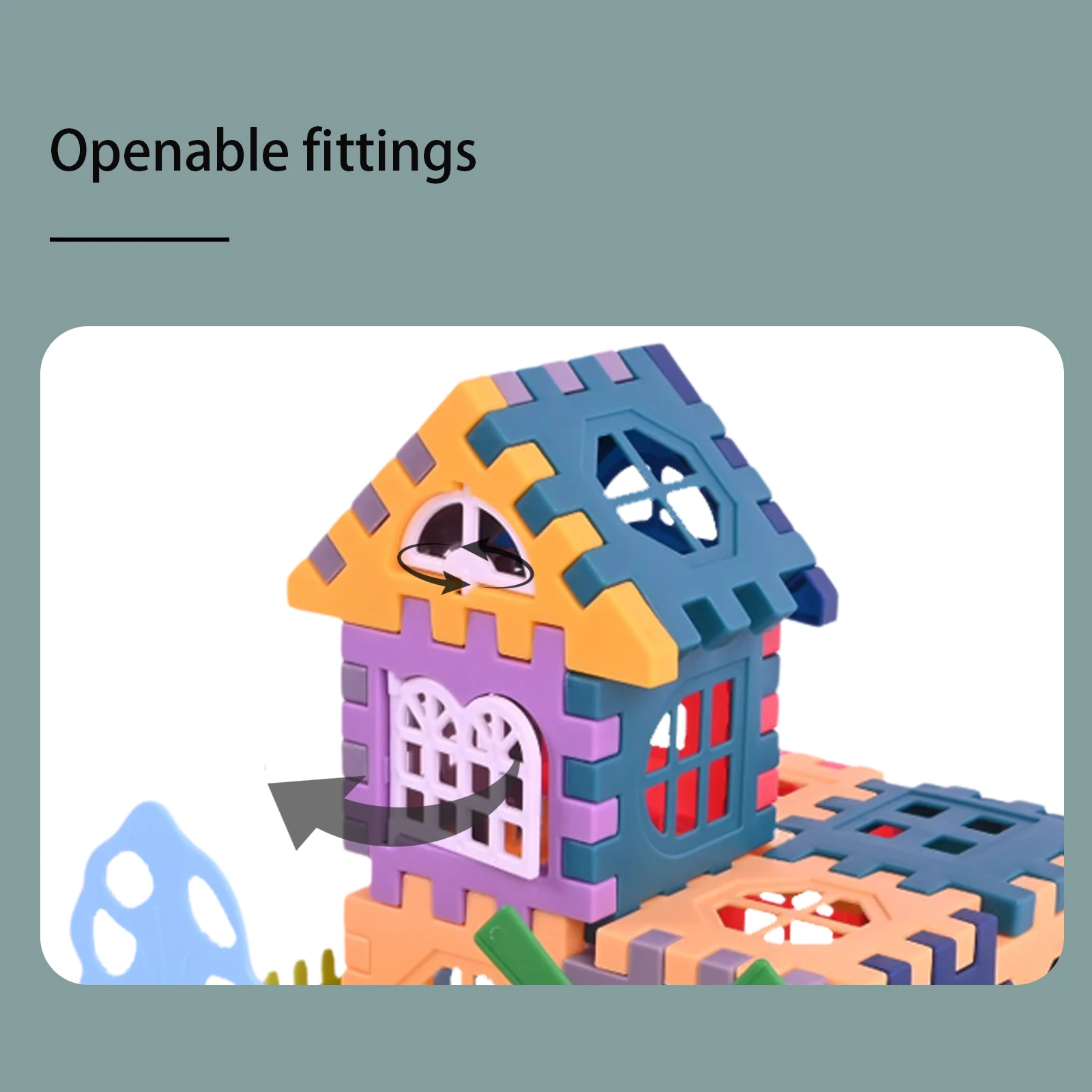 Large Scale House Building Block Simulation Window Design, Kindergarten Construction, Creation Of Boys And Girls Large House Bui