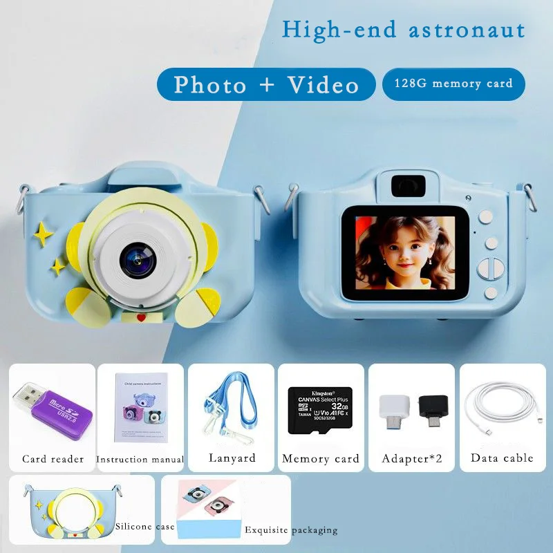 Kids Camera HD Toy Digital Camera for Boys Girls Students Birthday Gift with Single Lens Reflex Feature