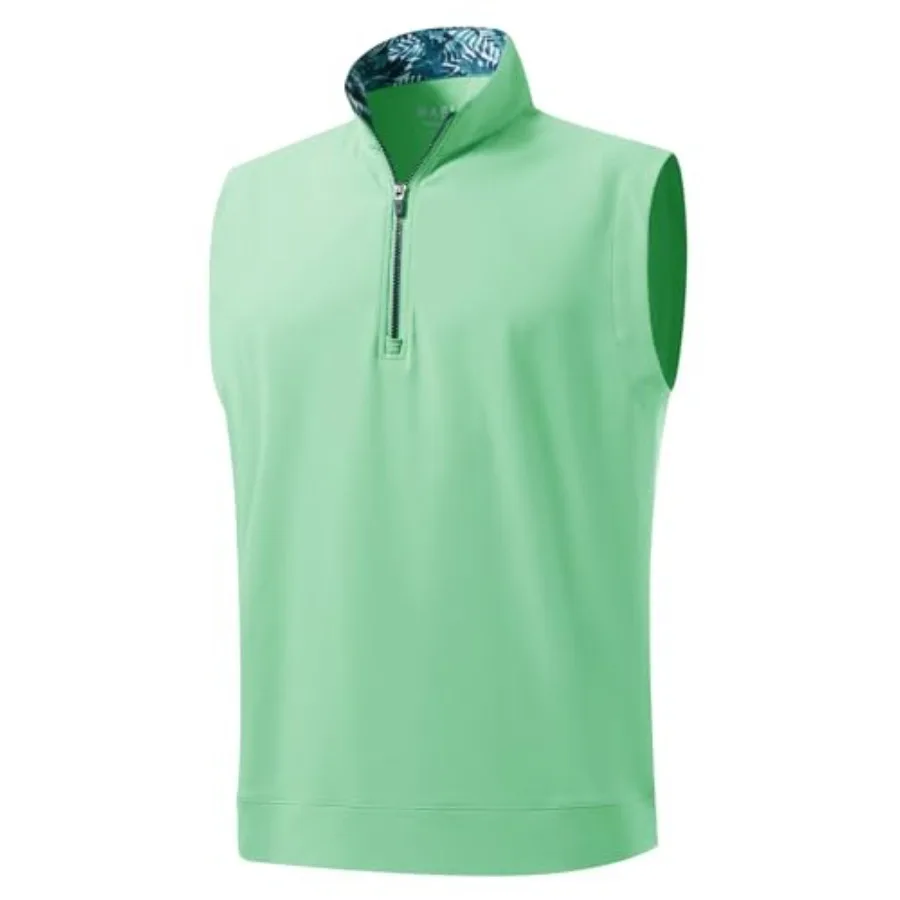 

M MAELREG Men's Golf Vest Dry Fit Moisture Wicking Performance Sports Sleeveless Mens Lightweight Vest Pullover Quarter Zip