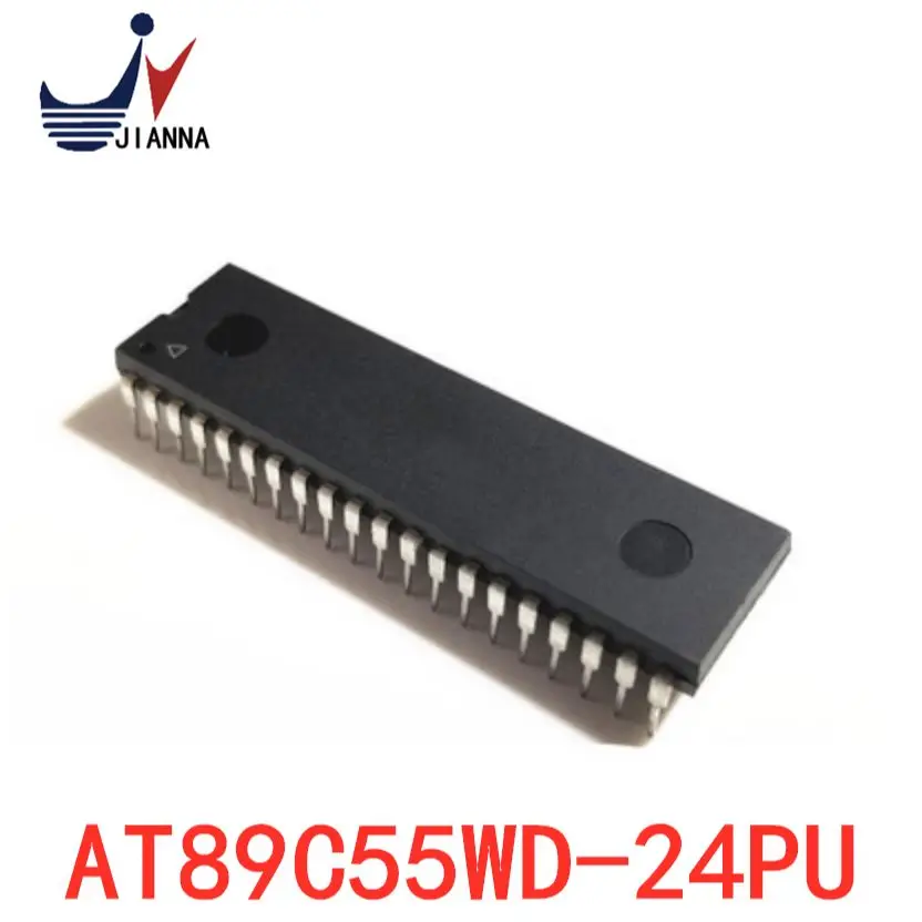 The new original has AT89C55WD-24PU 24PU DIP40 microcontroller chip