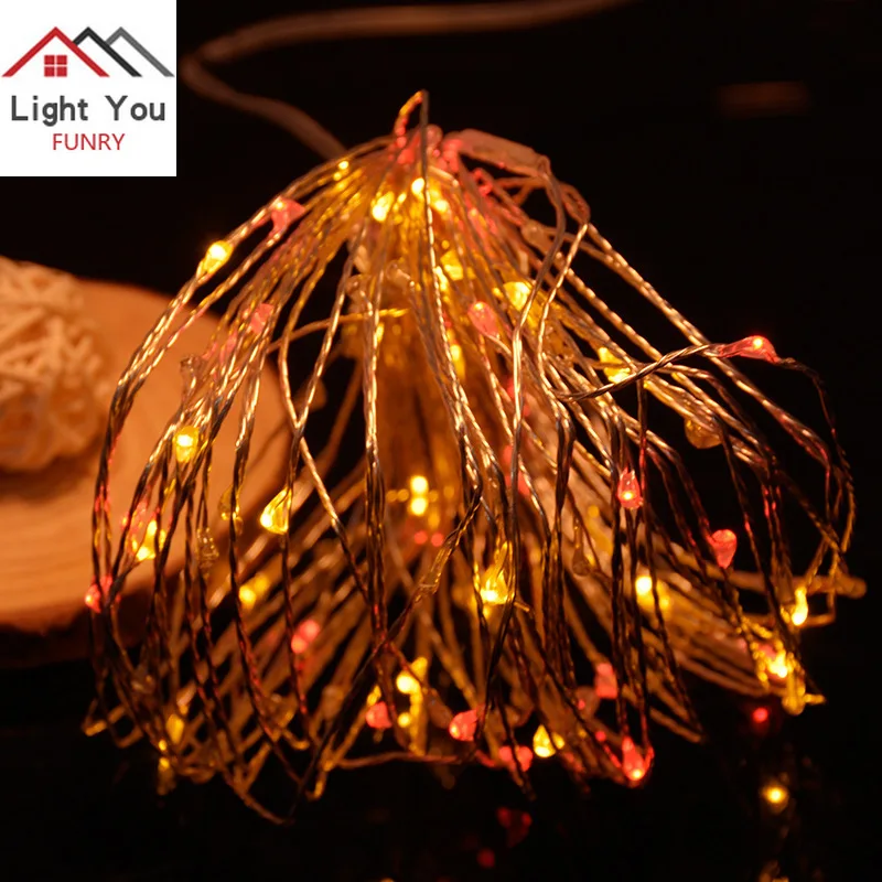 Christmas Light String 8 Function 100led Battery Box High-grade Copper Lights Home Decoration Light Strings