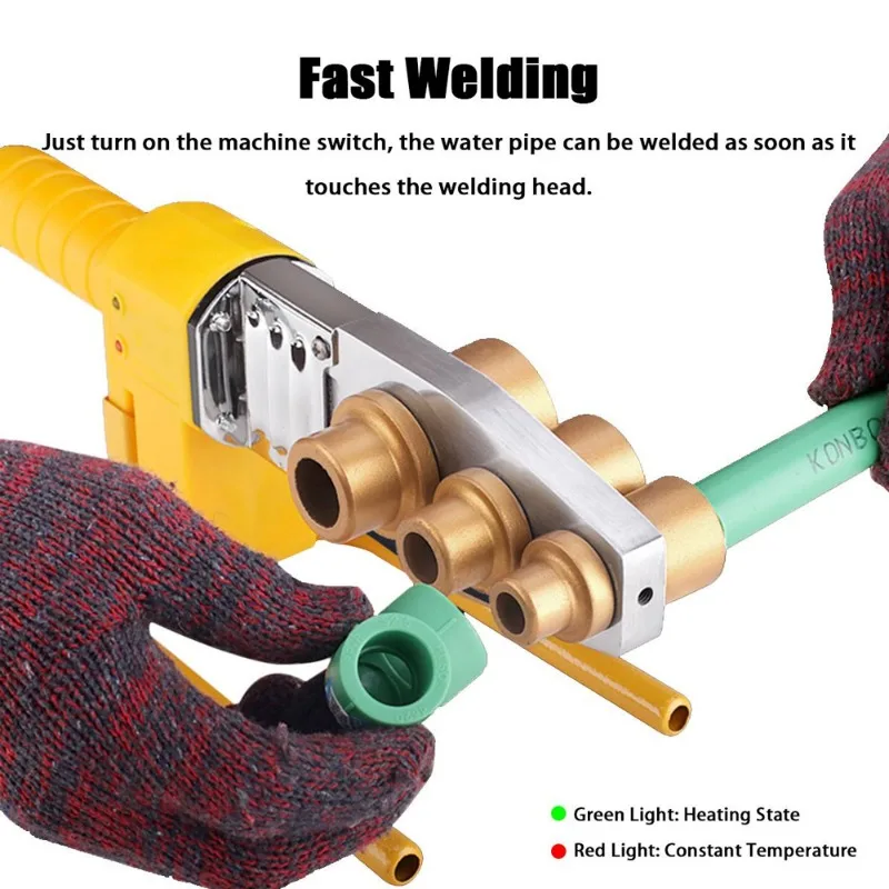 600/800/1000W Pipe Welding Machine Pipe Soldering Iron Plastic Welding PB/PP/PE/PPR Pipe Heating Hot Melting Tool 63/32 Type