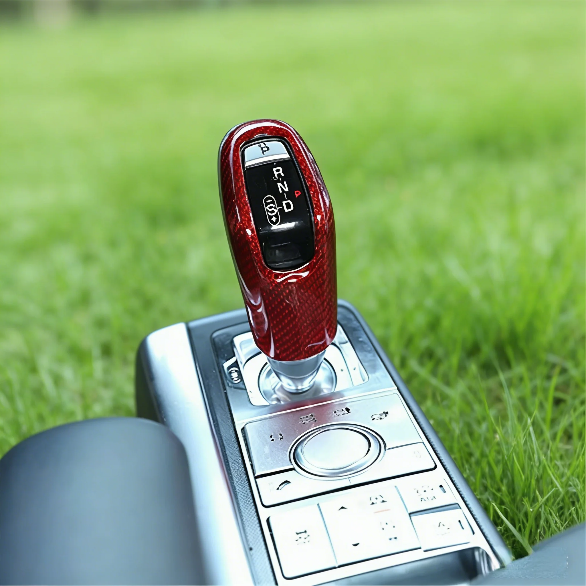 

Carbon Fiber Car Interior Mouldings Gear Shift Knob Sticker Cover for Land Rover Ranger Rover Sport 2014 2015 2016 2017