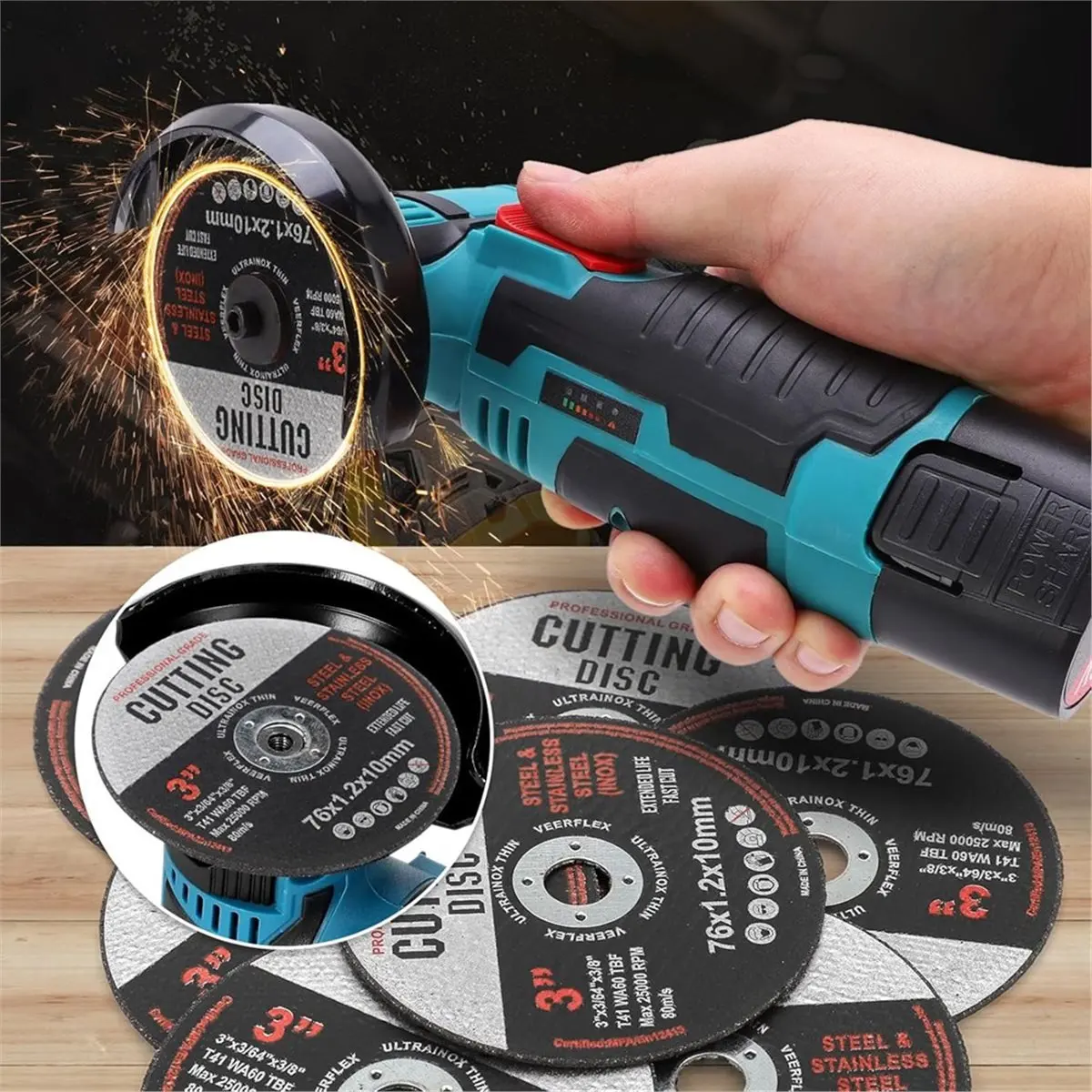 ~！【Best Seller】16pcs Cutting Discs, 76mm Cutting Disc, Angle Grinder Discs for Metal, Grinding Discs, Cutting Discs for Cutting
