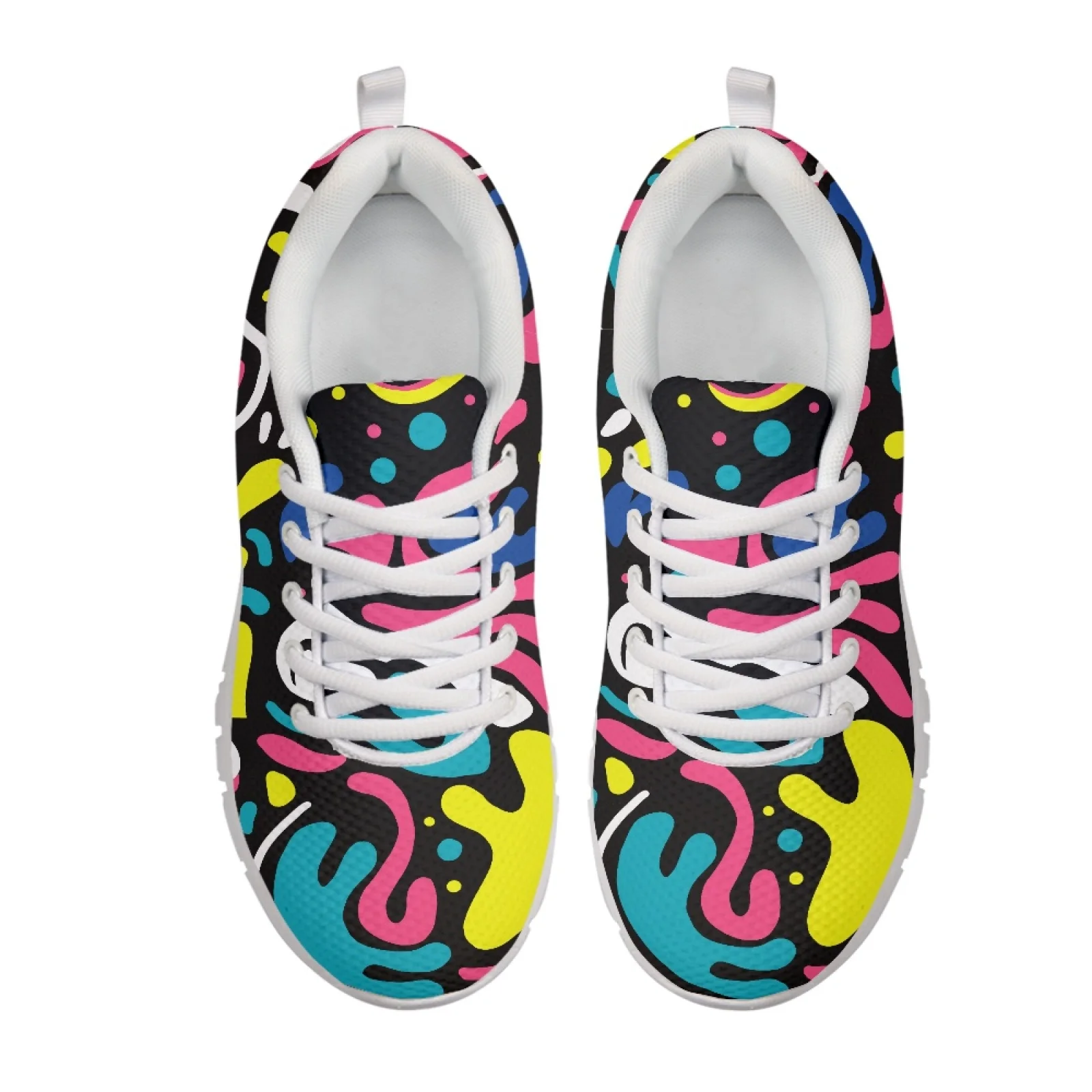Coloranimal Psychedelic Line Art Slip on Shoes Mesh & EVA Sole Walking Shoes Breathable Running Sneakers for Women