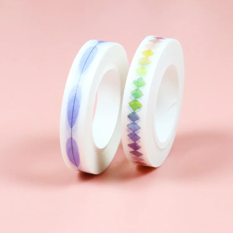 10 Meter Hand-painted and Paper Tape Creative Dividing Line Stickers Ledger Diaries Decorative Tape Stickers