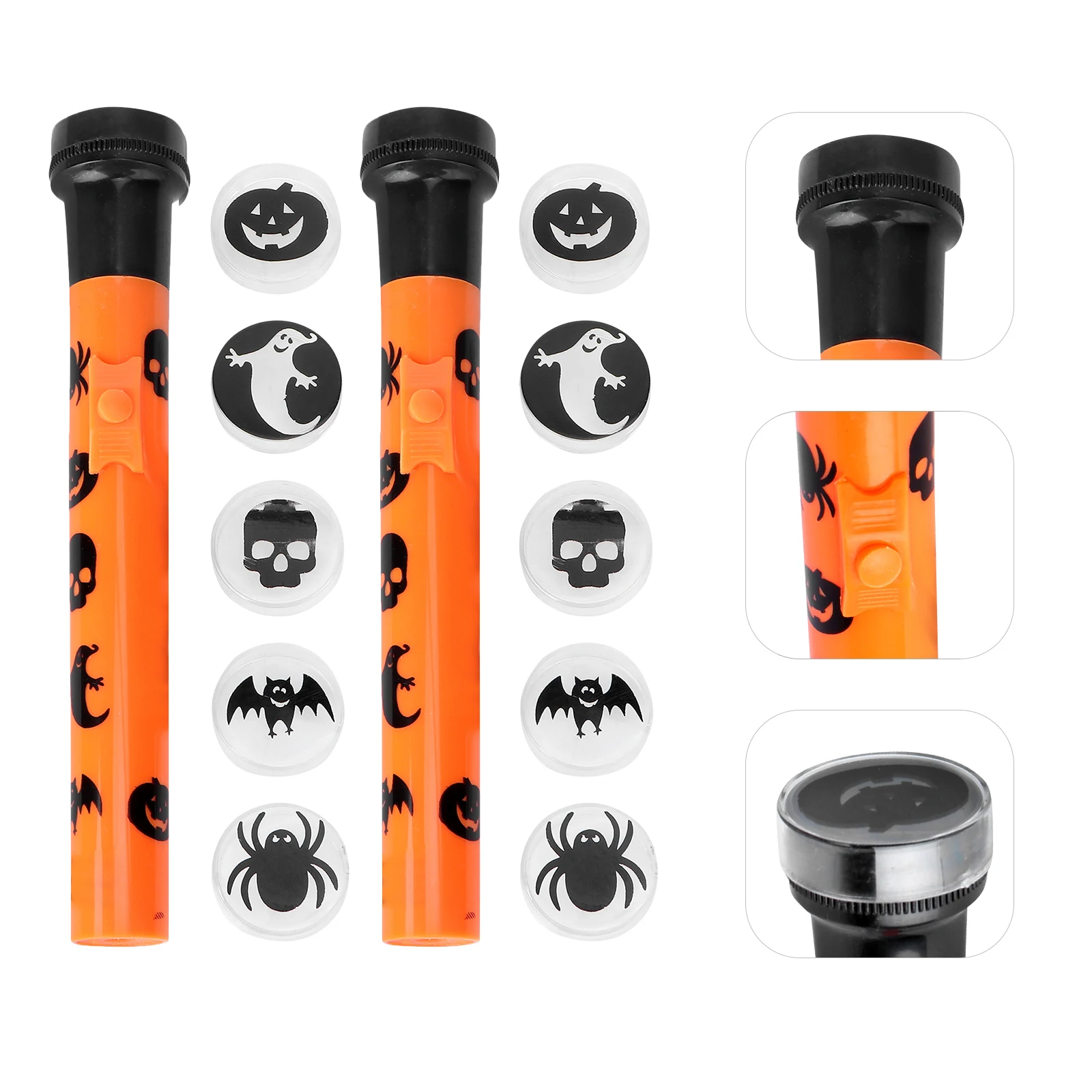 

Pumpkin Ghost Pattern Flashlight Halloween Projector Lamp Haunted House Colorful Projection Images Speed Control Ideal