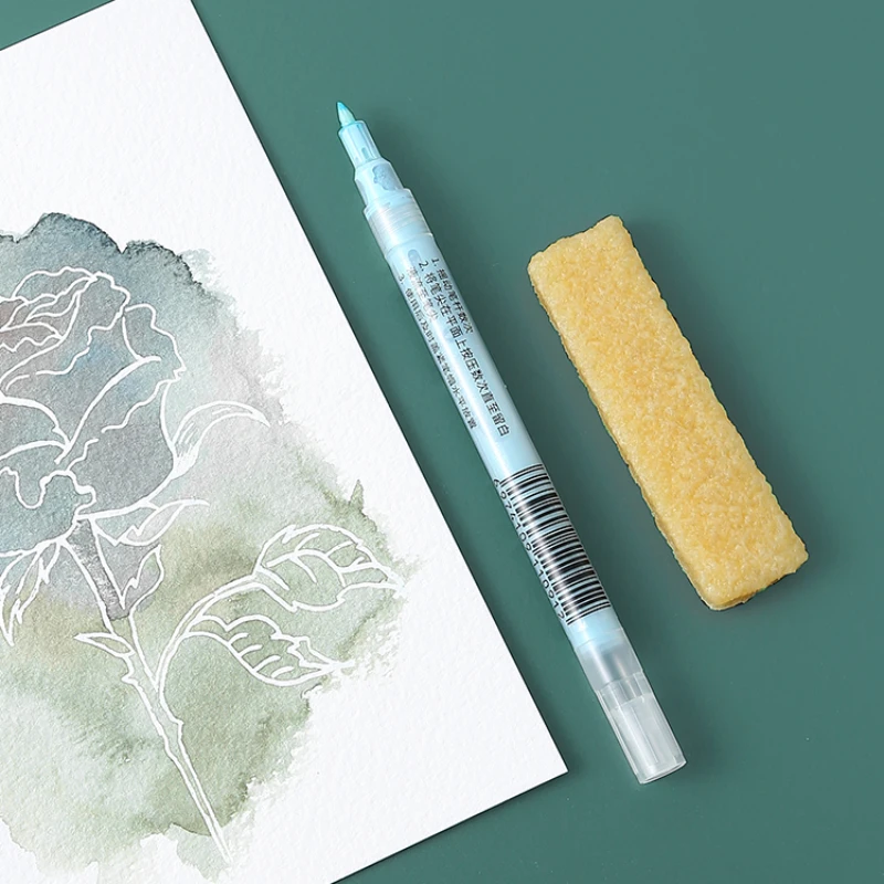Mark Pen Type Watercolor Masking Liquid 0.7mm Blank Glue Rubber Eraser Hand-painted Watercolor Gouache Painting Art Supplies view 5