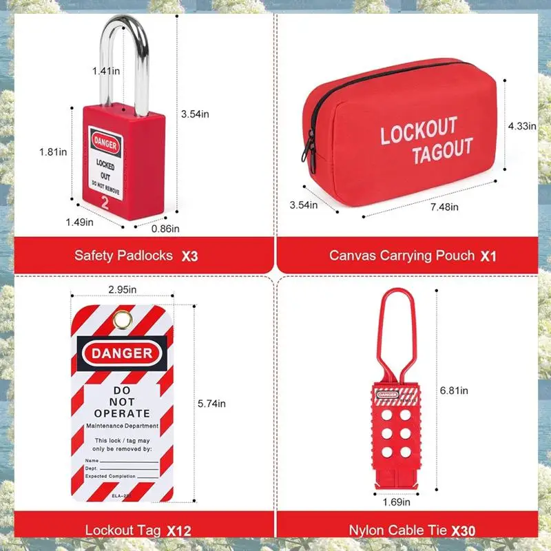 مجموعة Tagout الجديدة للقفل الكهربائي، أدوات قفل المجموعة الكهربائية، قفل الأدوات الصناعية 2 مفتاح لكل قفل لحماية المصنع الآمن