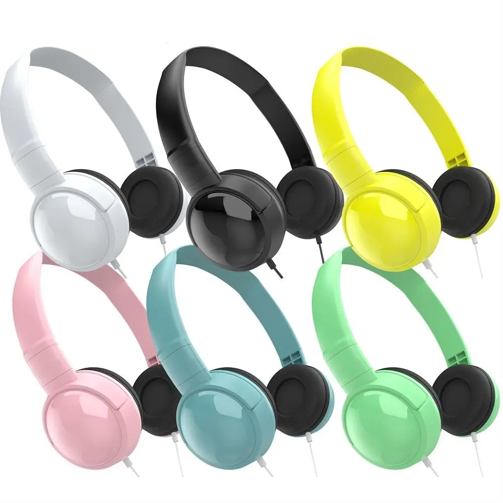 Macaron 3.5mm Wierd Headphones Kids Earphones Over Ear Stereo Headband Gaming Girl Gift for Mobile Tablet Adjustable