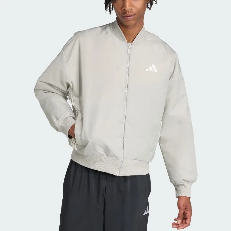 Adidas Autumn Men's Daily Stand-up Collar Warm and Durable Cotton Clothes JX5634