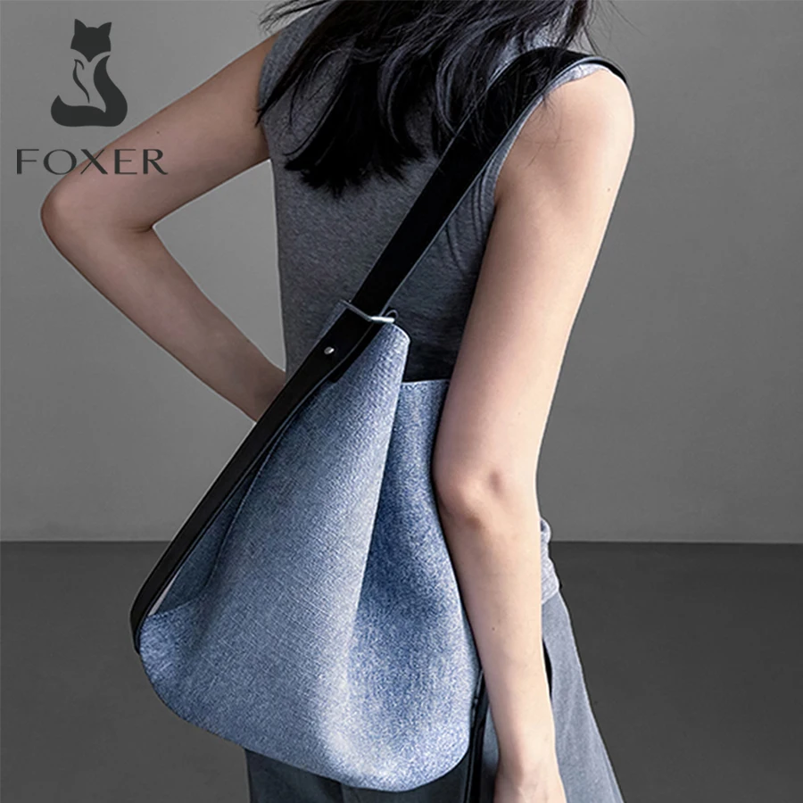 

FOXER Women Large Capacity Bucket Bag Lady Shoulder Handbag with Adjustable Strap Gift for Wife,Lover,Girlfriend