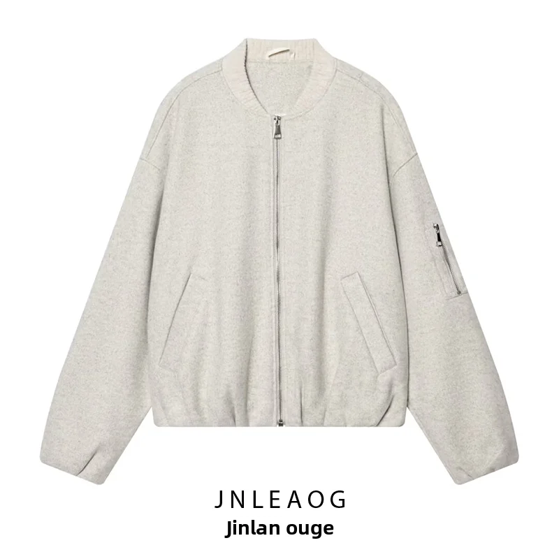

Fashionable Versatile Outerwear JNLEAOG Autumn New Women's Clothing Design Sense Polyester Long Sleeve Zipper Ladies Jacket