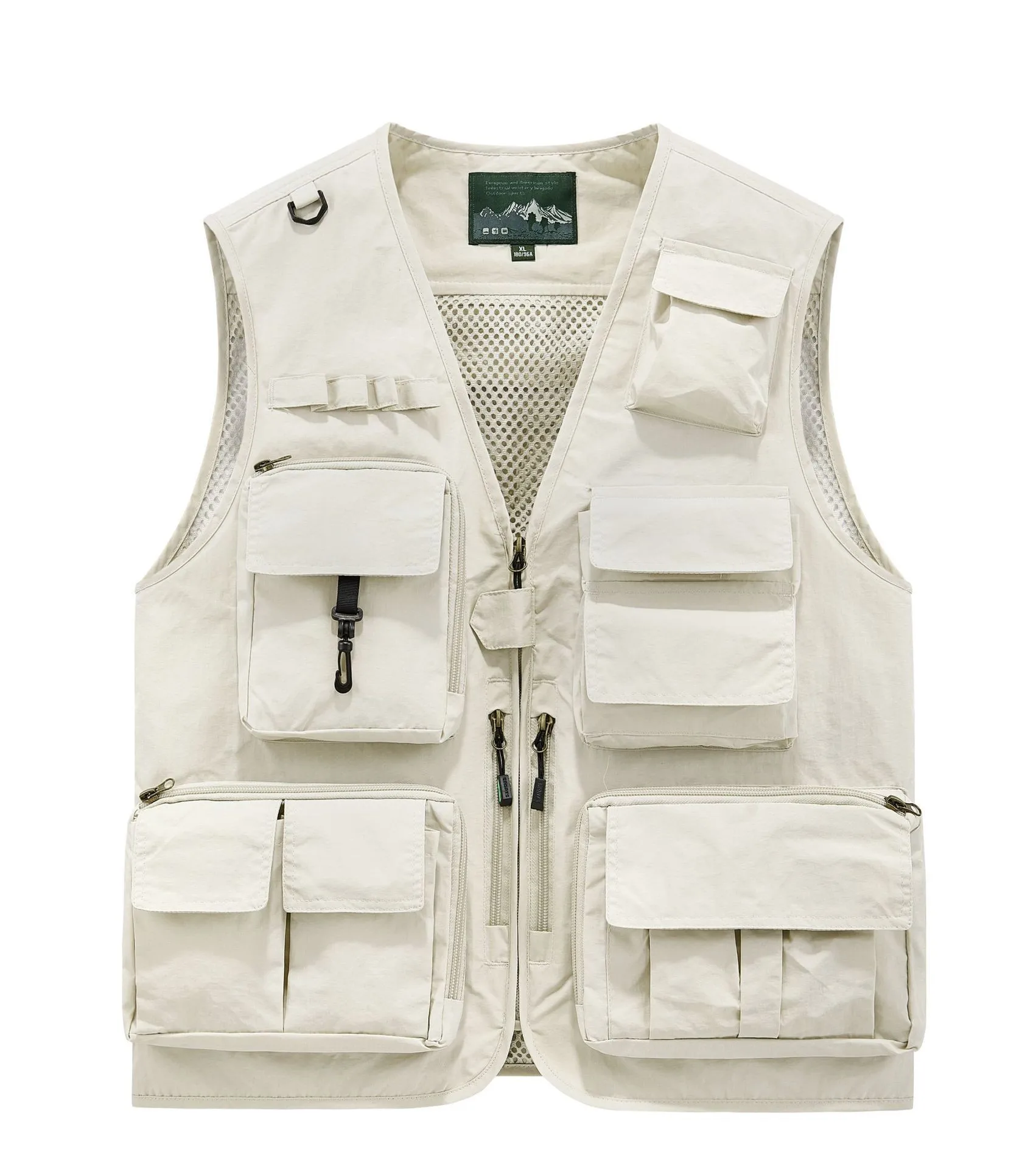 Arbeitskleidung mit mehreren Taschen für Herren, leicht, zum Angeln im Team-Outdoor-Angeln, atmungsaktive Outdoor-Sportbluse, westenähnliches Hemd