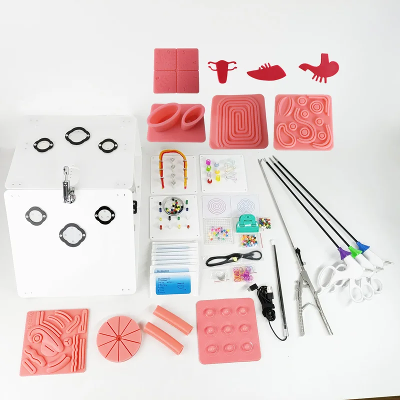 

Laparoscopy Trainer Simulation Laparoscopic Simulator Training Box All Set Simulated Nurses Doctors Instruments Teaching Tool