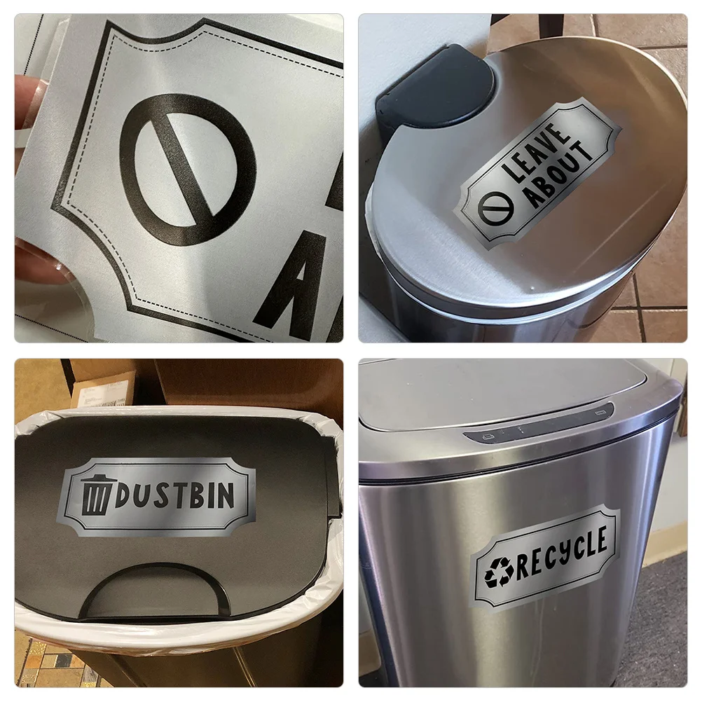 

Trash Can Stickers 30x40cm PVC Kitchen Waste Recycling Labels Wall Bin Decals Home Office Decor Garbage Sign Bucket Sticker