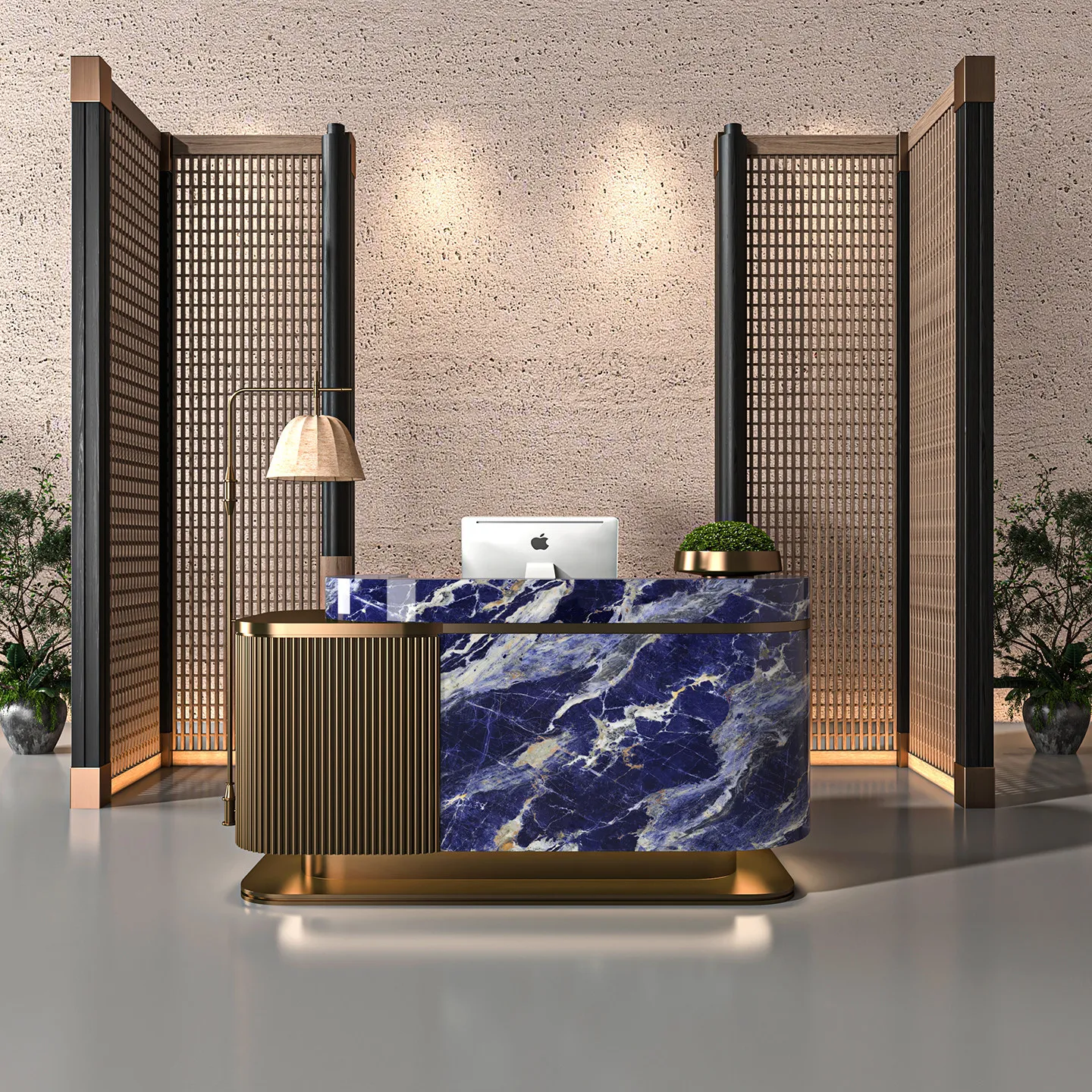 & Custom High-end Light Luxury Reception Desk Modern Service Counter for Hotel Homestay Business Company Front Desk Bar Table Om