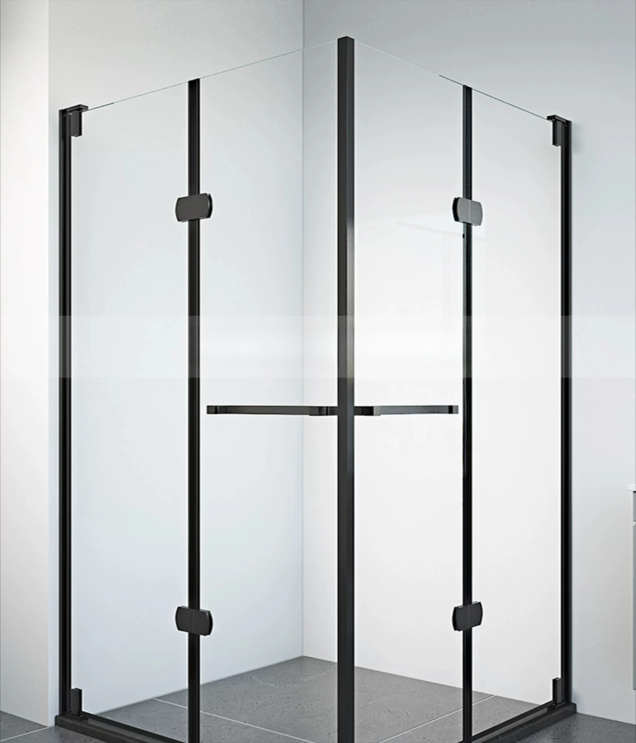 Folding shower room Small apartment Bathroom partition Dry and wet separation Glass door Bath screen Square bath room
