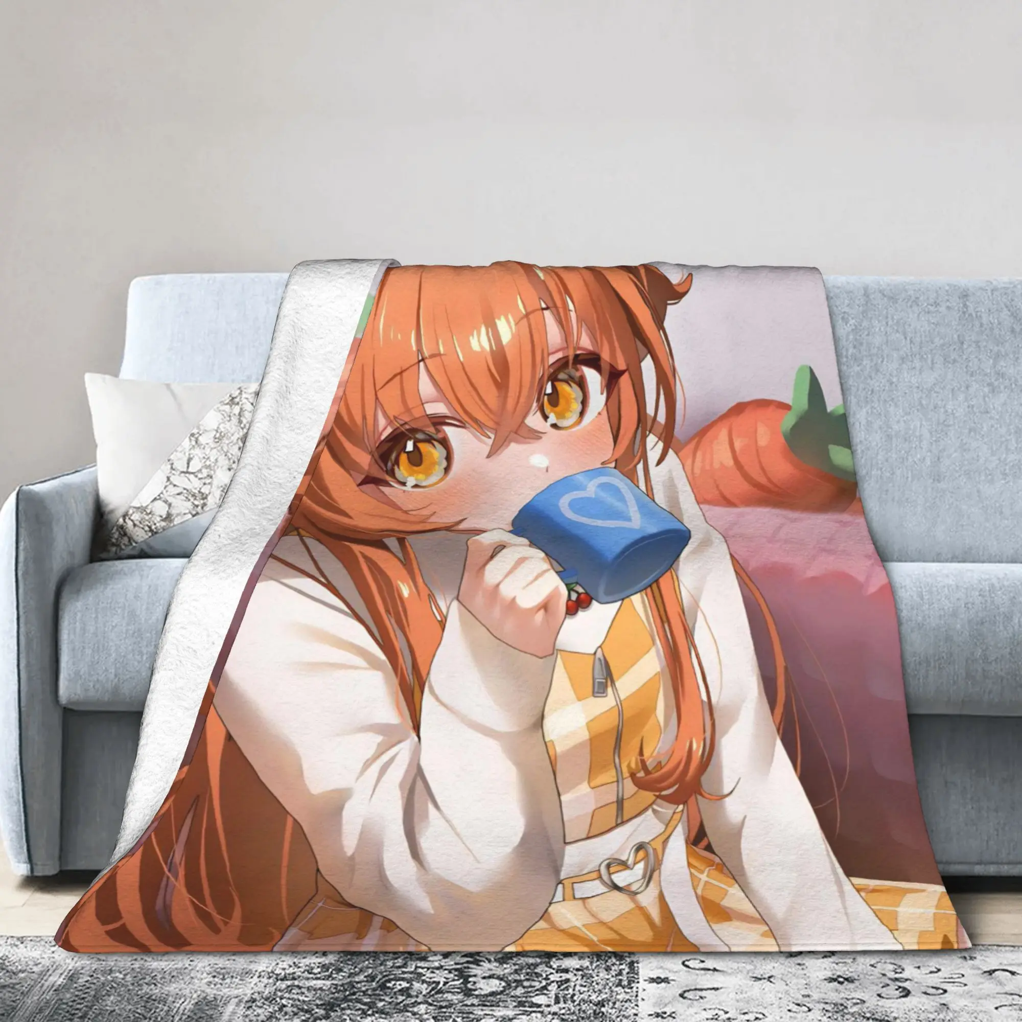 Umamusume Pretty Derby Mayano Top Gun Blankets Fleece Autumn  Multi-function Lightweight Throw Blankets for Bedding Couch Quilt