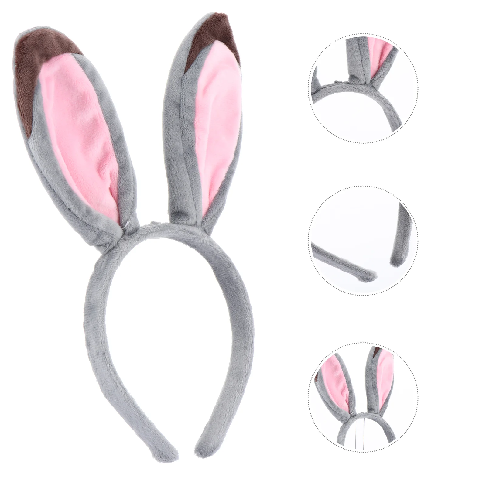 

Tutu Skirt Girls Bunny Ear Headband Masquerade Hair Hoops Christmas Grey Plush Miss