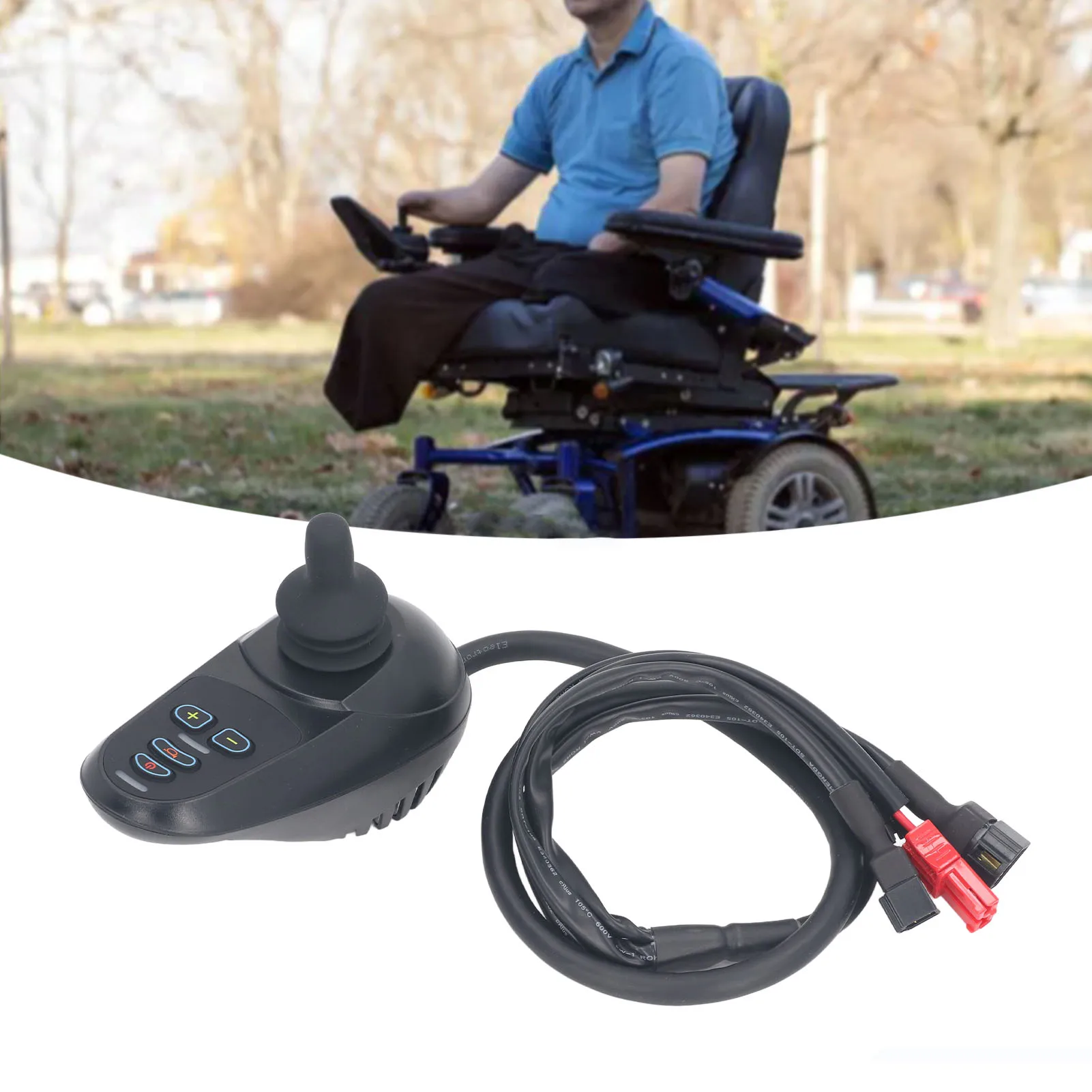 Electric Wheelchair Controller 45A DC24V Fast Heat Dissipation Short Circuit  Joystick Controller for Replacement