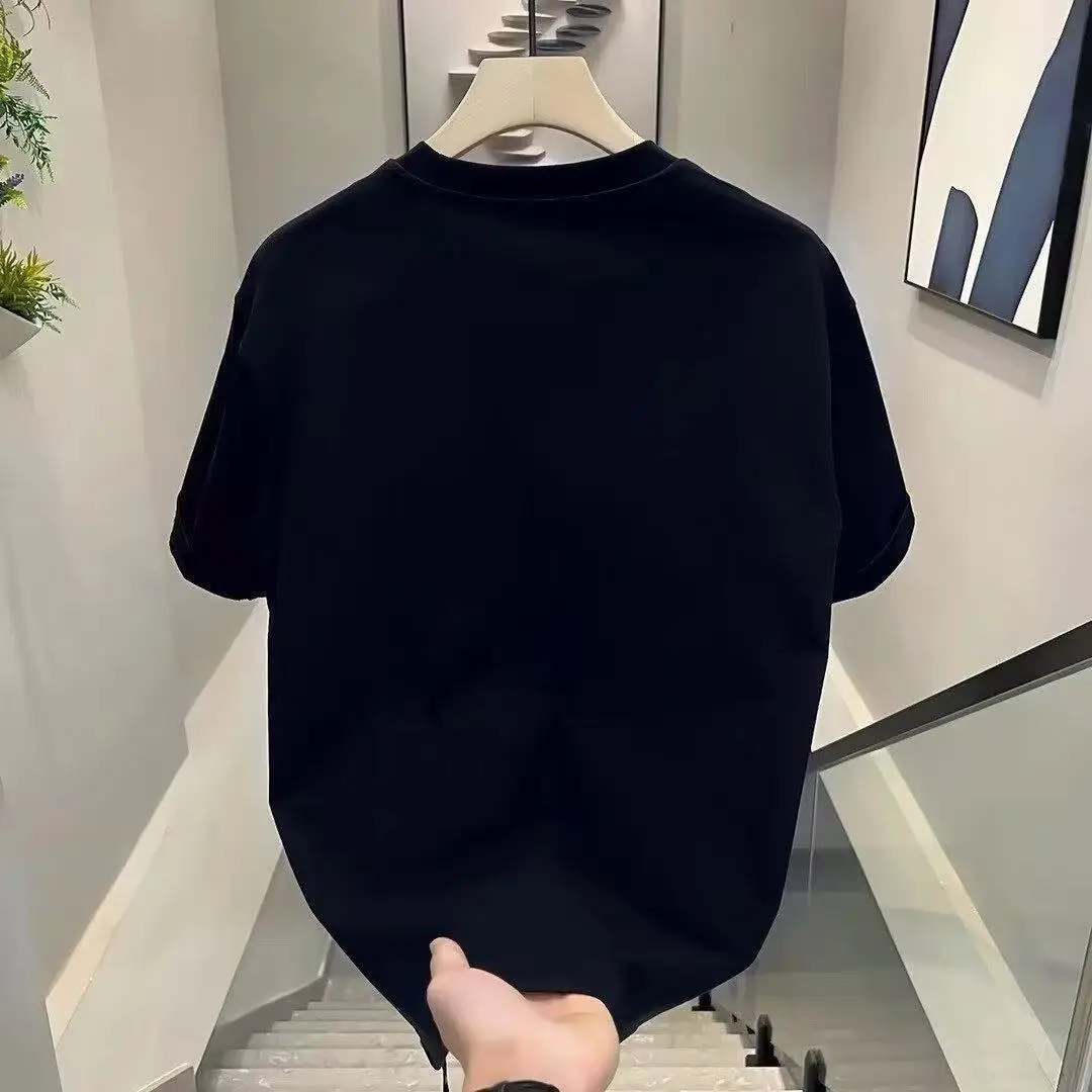 Pure Cotton American High Street Versatile Retro Short Sleeve Summer Loose Ins Short T Trendy Brand