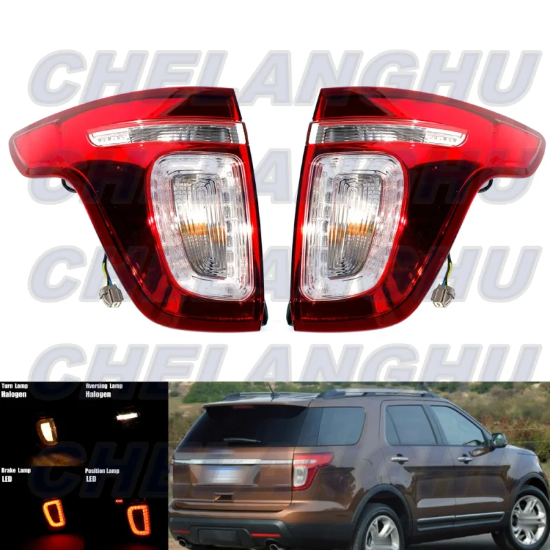 

LED Tail Light For Ford Explorer 2011 2012 2013 2014 2015 Pair Left+Right Side Rear Lamp Brake Light Car accessories