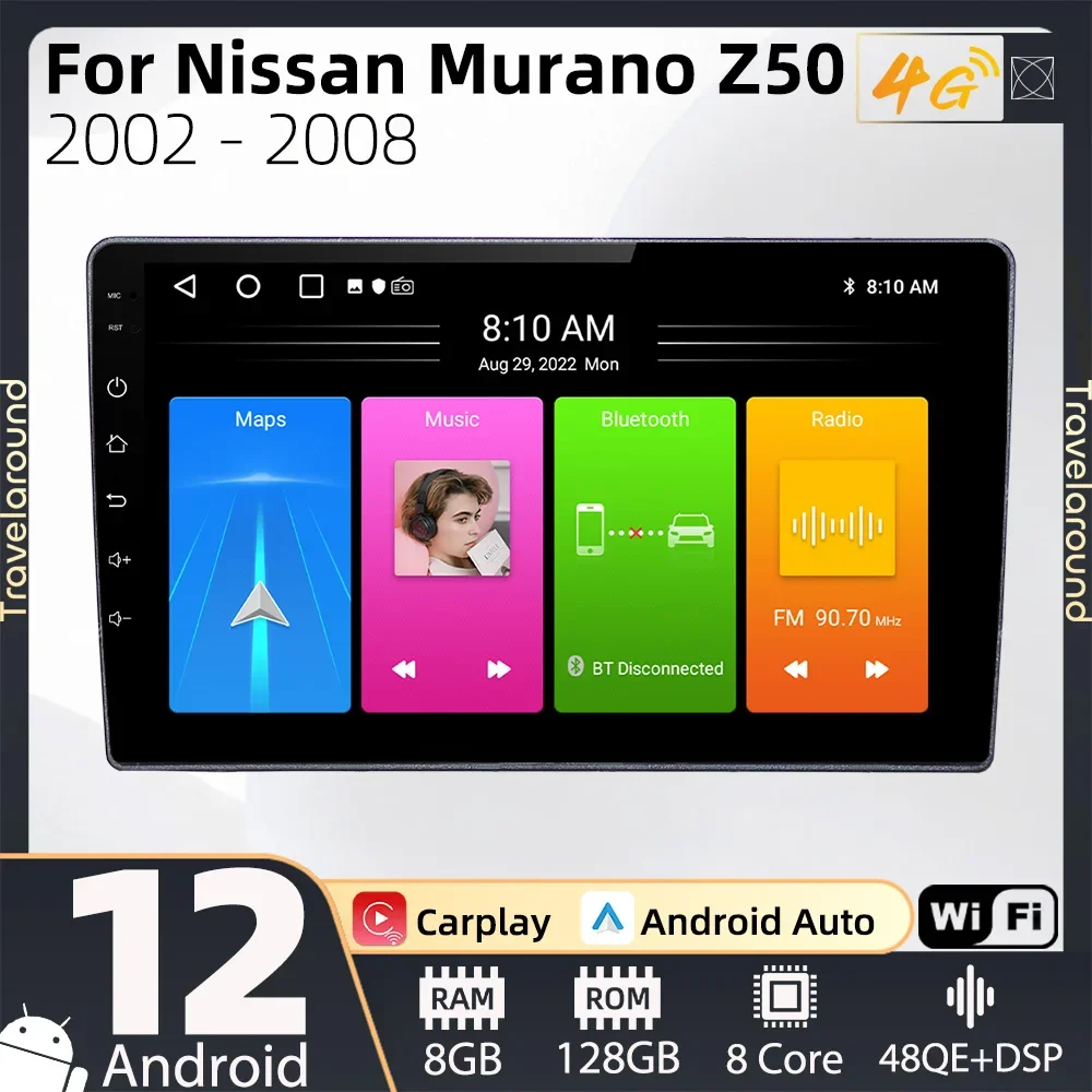 

Car Radio For Nissan Murano Z50 2002 - 2008 2 Din Android Multimedia Player GPS Navigation Carplay WIFI Autoradio Stereo Screen