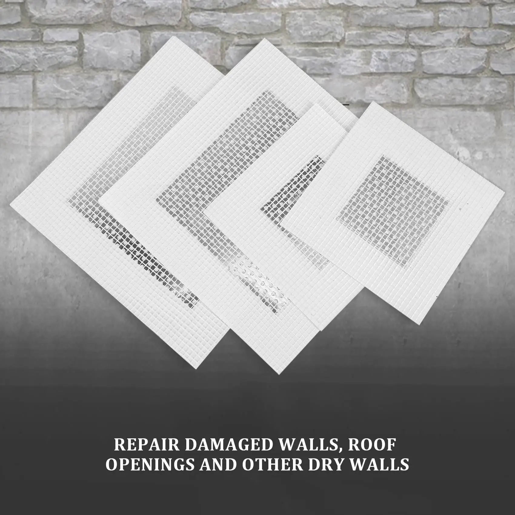 12 Pieces Aluminum Wall Repair Patch Self-Adhesive Wall Repair Patch 2/4/ 6/8 Inch Drywall Repair Tools Screen Patch