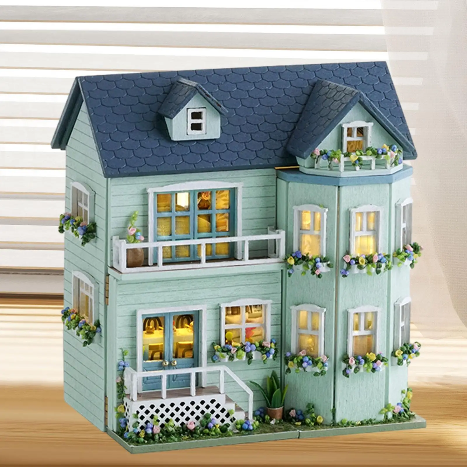 

DIY Dollhouse Miniature Kits Can Open and Close Artwork Dollhouse Miniature with