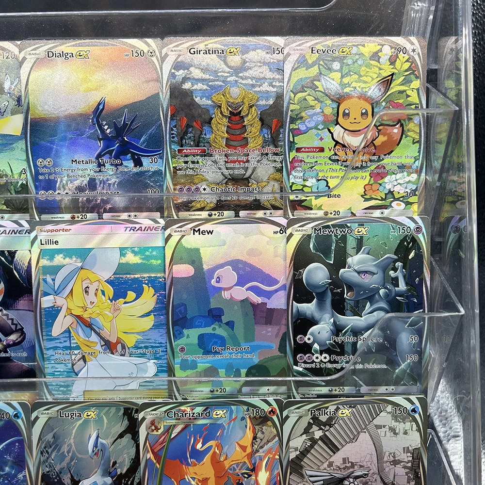 DIY Cartoon TCG Pocket Collection Card Celebi Ex Eevee Ex Dialga Ex Lillie TCG Card Engels Non-Folie Kind gift Speelgoed