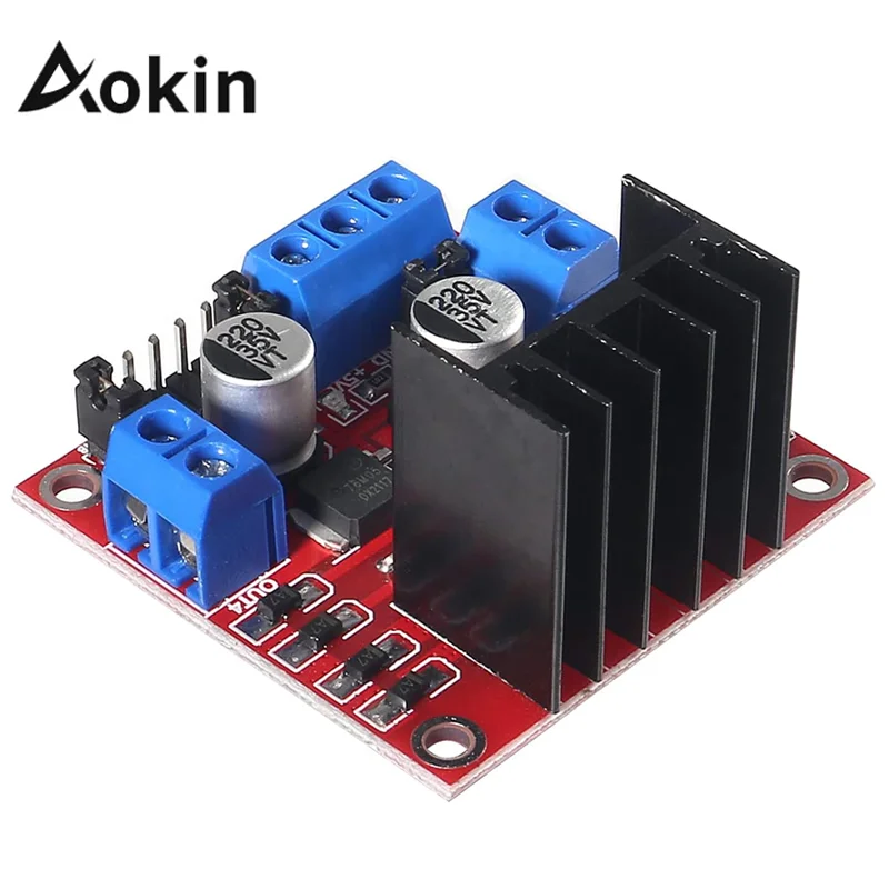 Aokin L298N Motor Drive Controller Board DC Dual H-Bridge Robot Stepper Motor Control and Drives Module for Arduino image 2