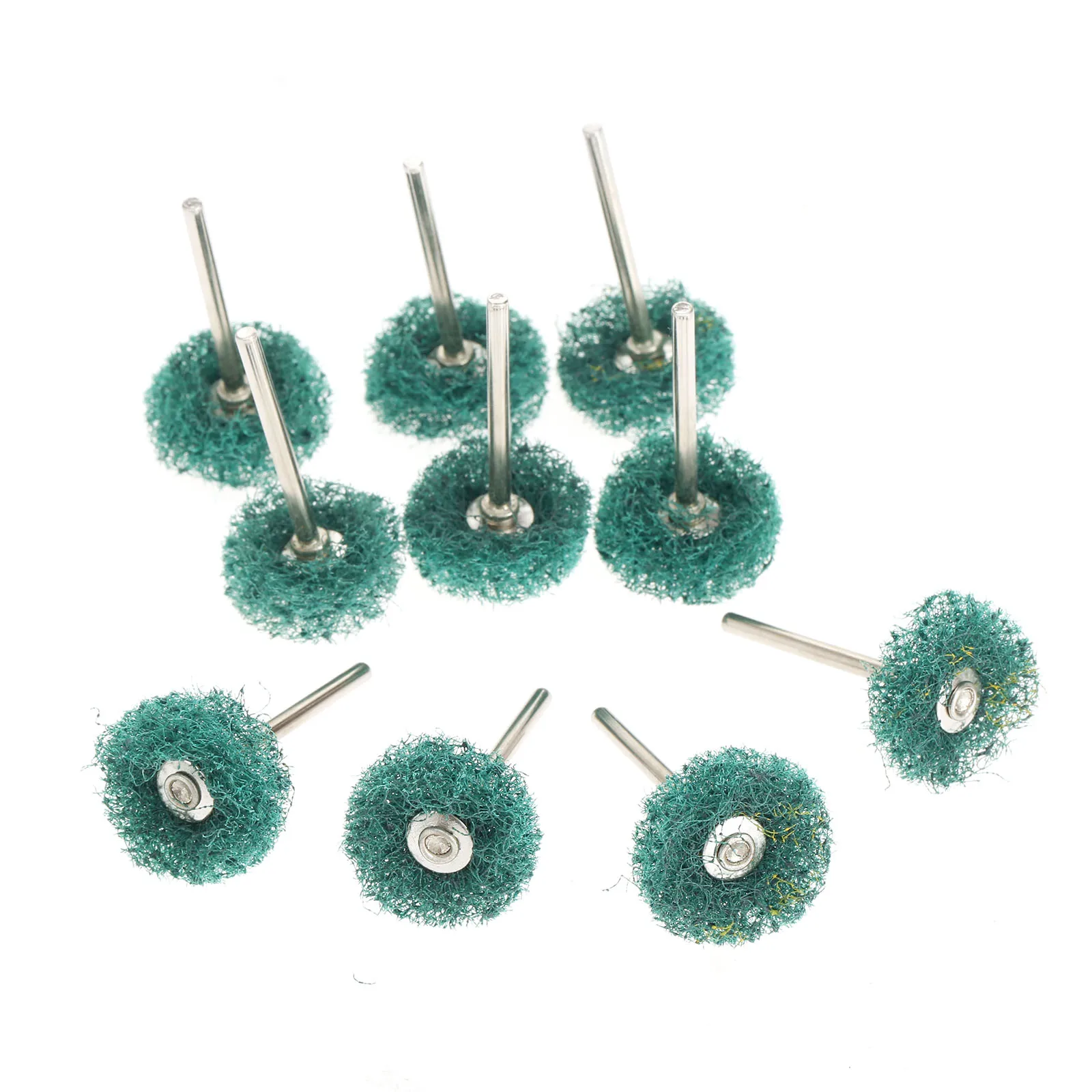 10Pcs 25mm Dremel Accessories Buffing Polishing Wheel Buffing Pad Brush Dremel Rotary Tool 3mm Shank for Polishing Sanding