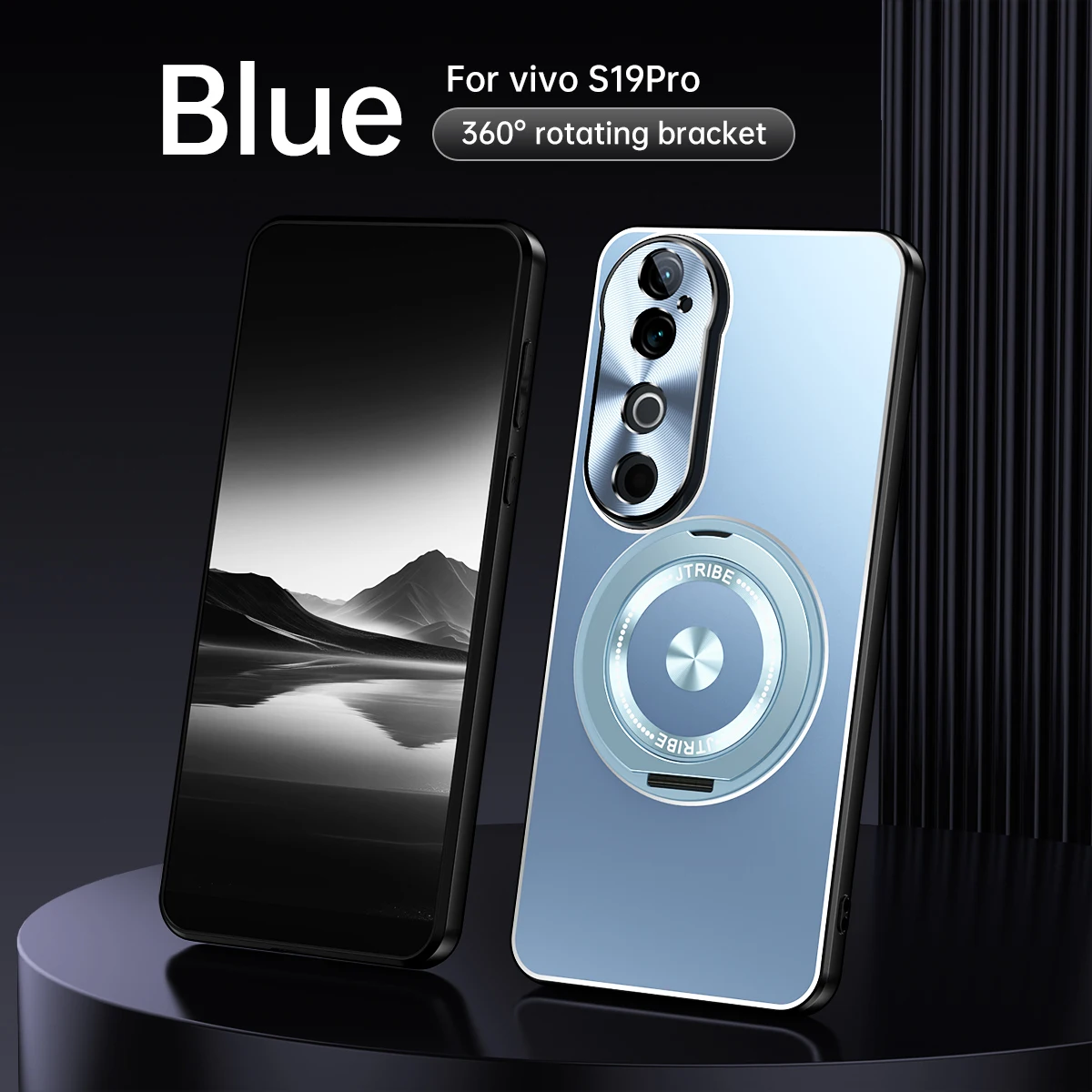 

Magnetic case with 360° Ring Holder for MagSafe Kickstand Magnet Grip for Vivo s19 for Vivo s19 pro Luxury Foldable Stand