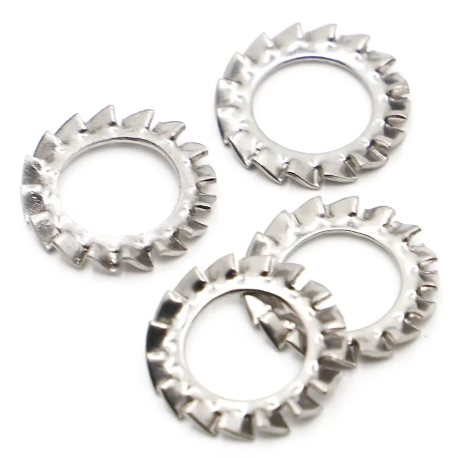 304 Stainless Steel M2-M30 External Tooth Lock Washers, Anti-Vibration Anti-Loose Fastener Kit for Secure Assembly