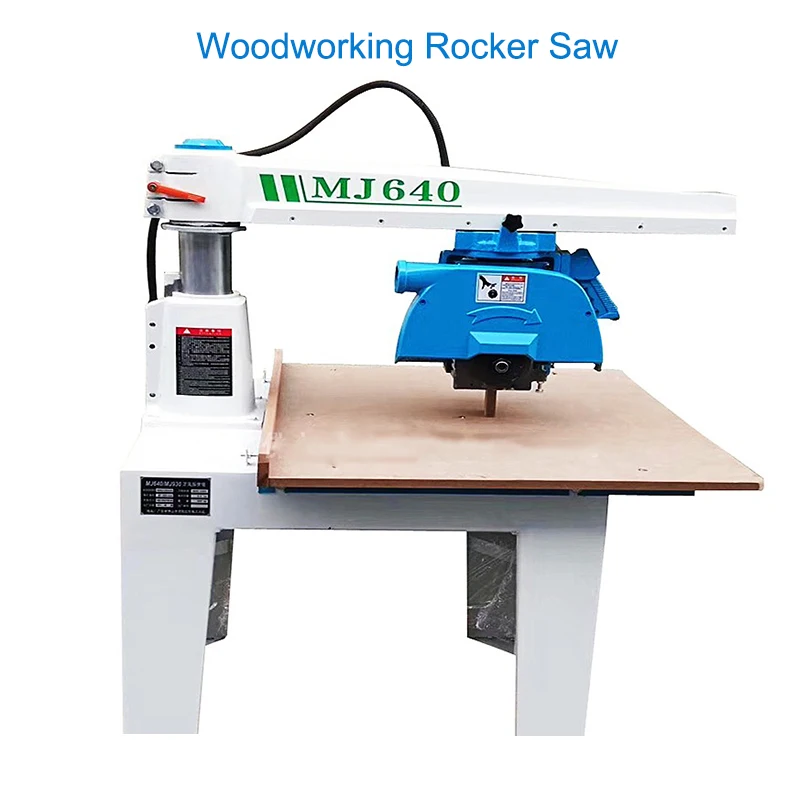 MJ640 2.2KW Woodworking Rocker Saw Circular Radial Arm Saw Machine Electric Cutting Machine Power Tools