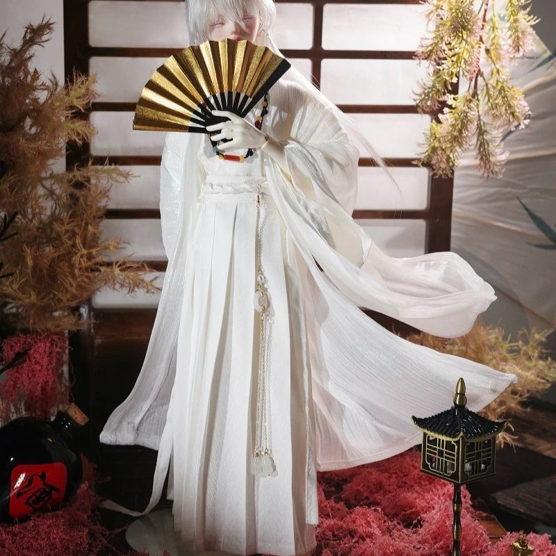 New 1/4 Doll's Clothes Suit for 45cm Bjd Doll Dress Up Toys Ancient China Hanfu Set Play House Gift Doll Accessories, No Doll