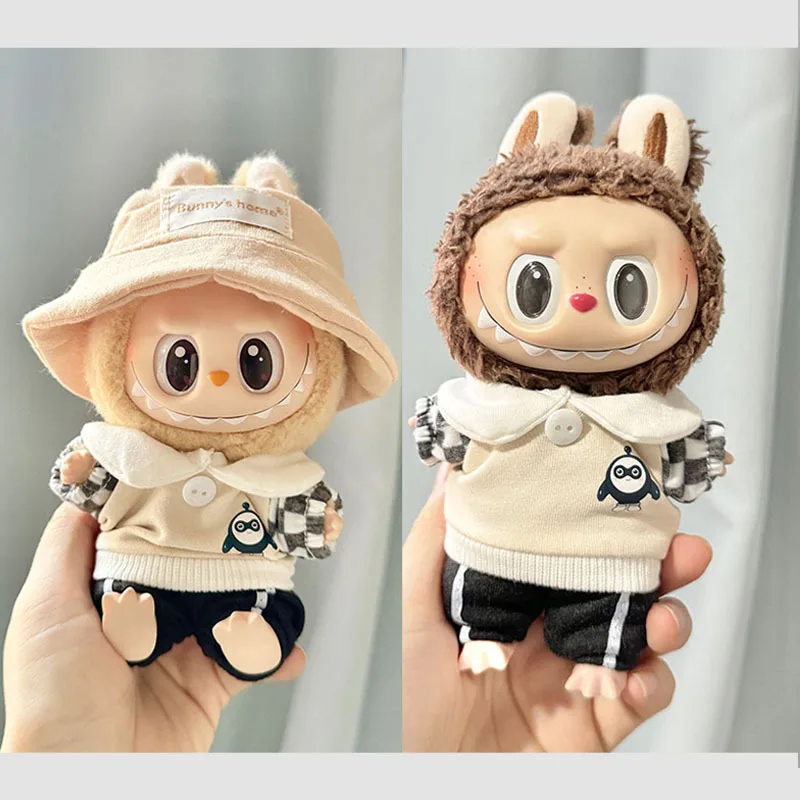 

Cute Mini Plush Doll'S Clothes 17cm Labubu II Idol Dolls Clothing Accessories For Korea Kpop Exo DIY Gift Sitting Party Outfit