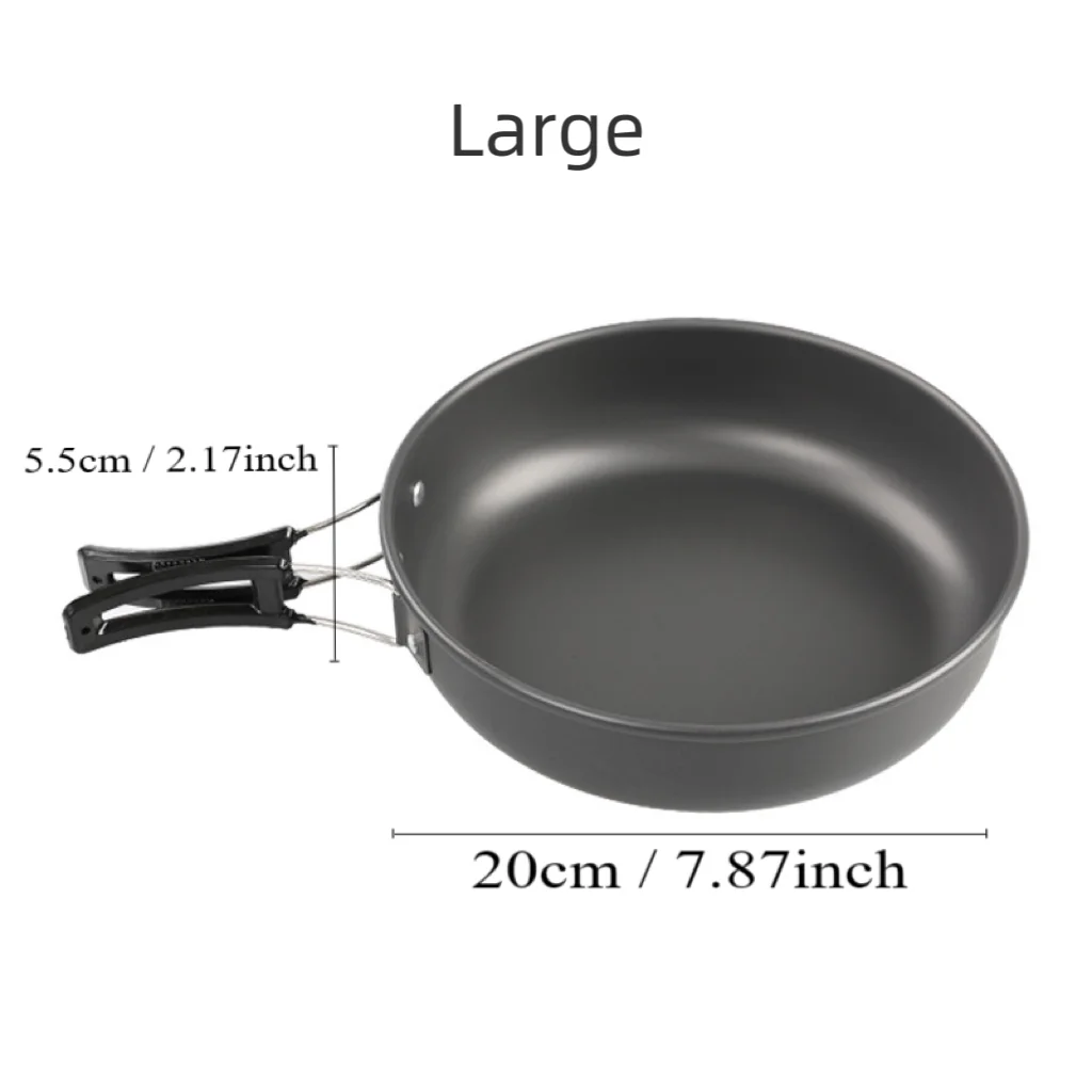 Outdoor Pan Pot Ultra-light Hard Aluminum Alloy Picnic Cookware Set Camping Cookware Frying Pan Camping Hike Utensils