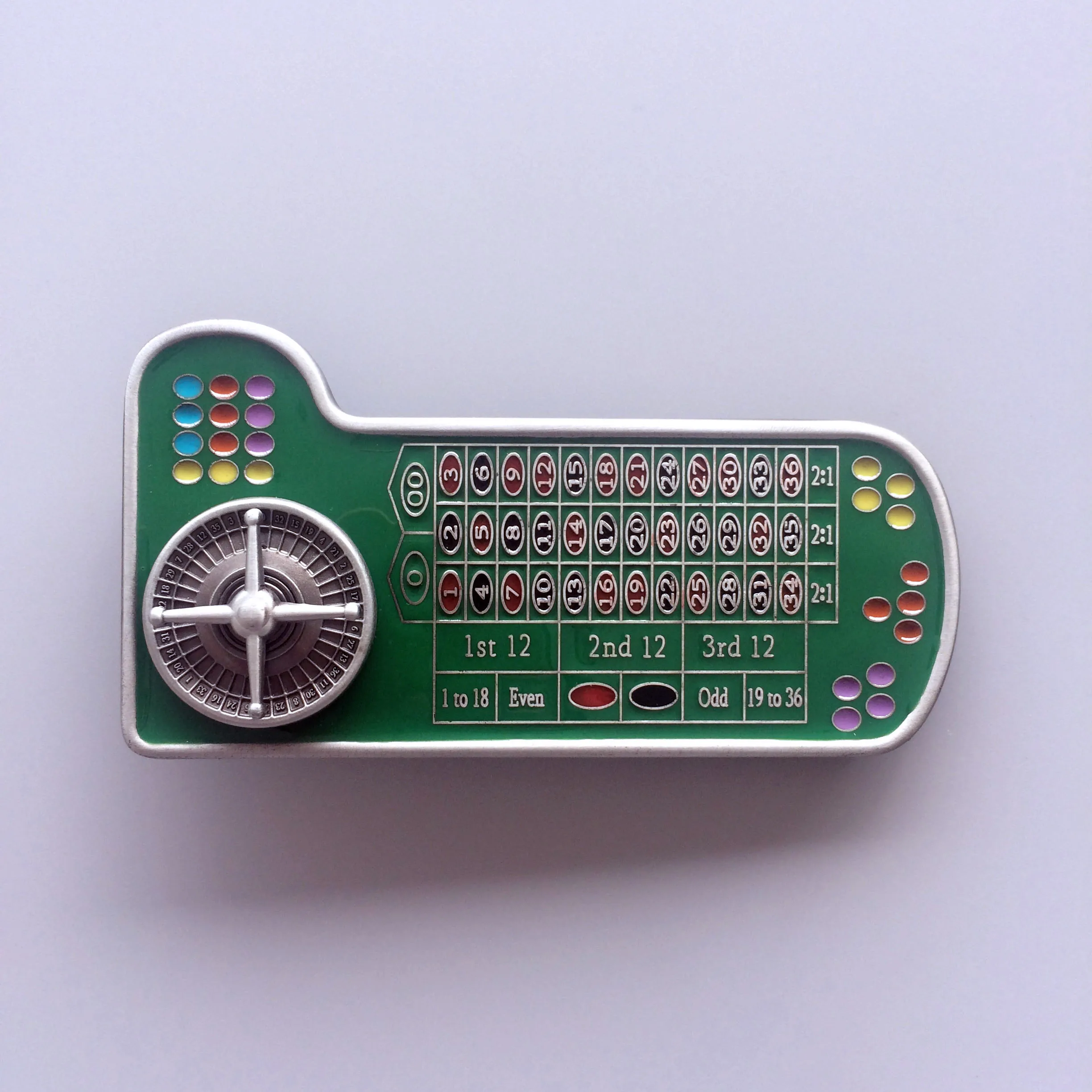 ヴィンテージエナメル-ギャンブルカジノテーブルスピナーベルトバックル-buckle-sp012