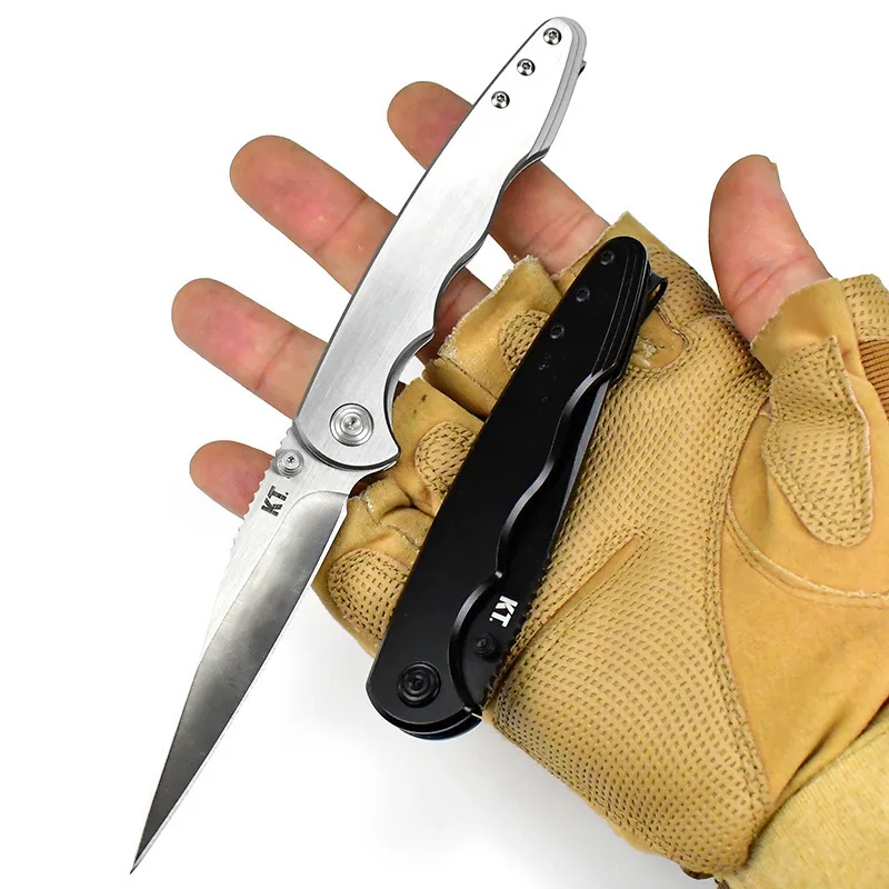 High-quality outdoor folding knife, high hardness in the wild, portable EDC knife, sharp self-defense, fishing and hunting