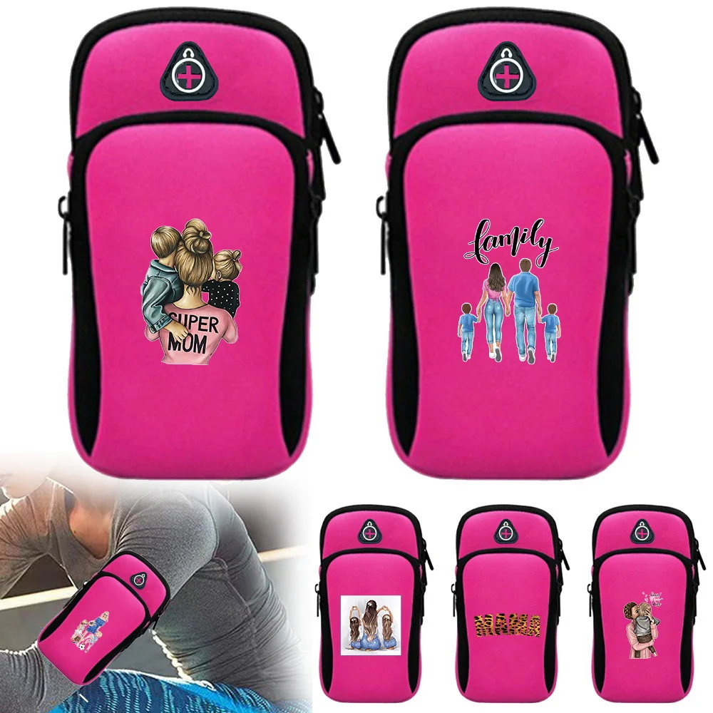 Running Mobile Phone Arm Bag Mom Series Sports Phone Armband Running Jogging Mobile Phone Protective Bags Sundries Storage Bag