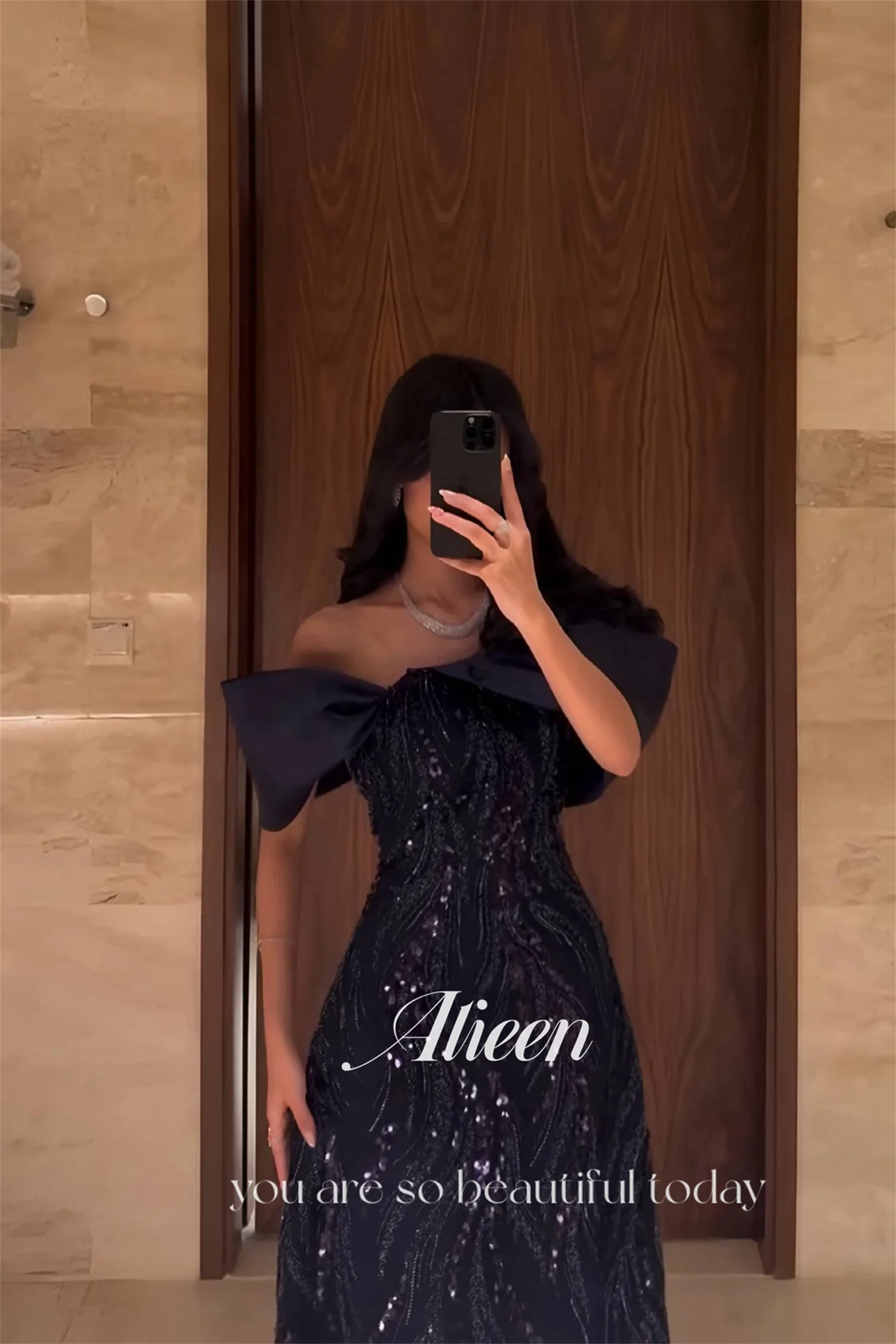 Aileen Robes De Soirée Paillettes Paillettes فساتmaveraFemmes Robe De Soirée Robes De Festa Robes De Bal 2025 Personnalisé Bleu Foncé Femmes