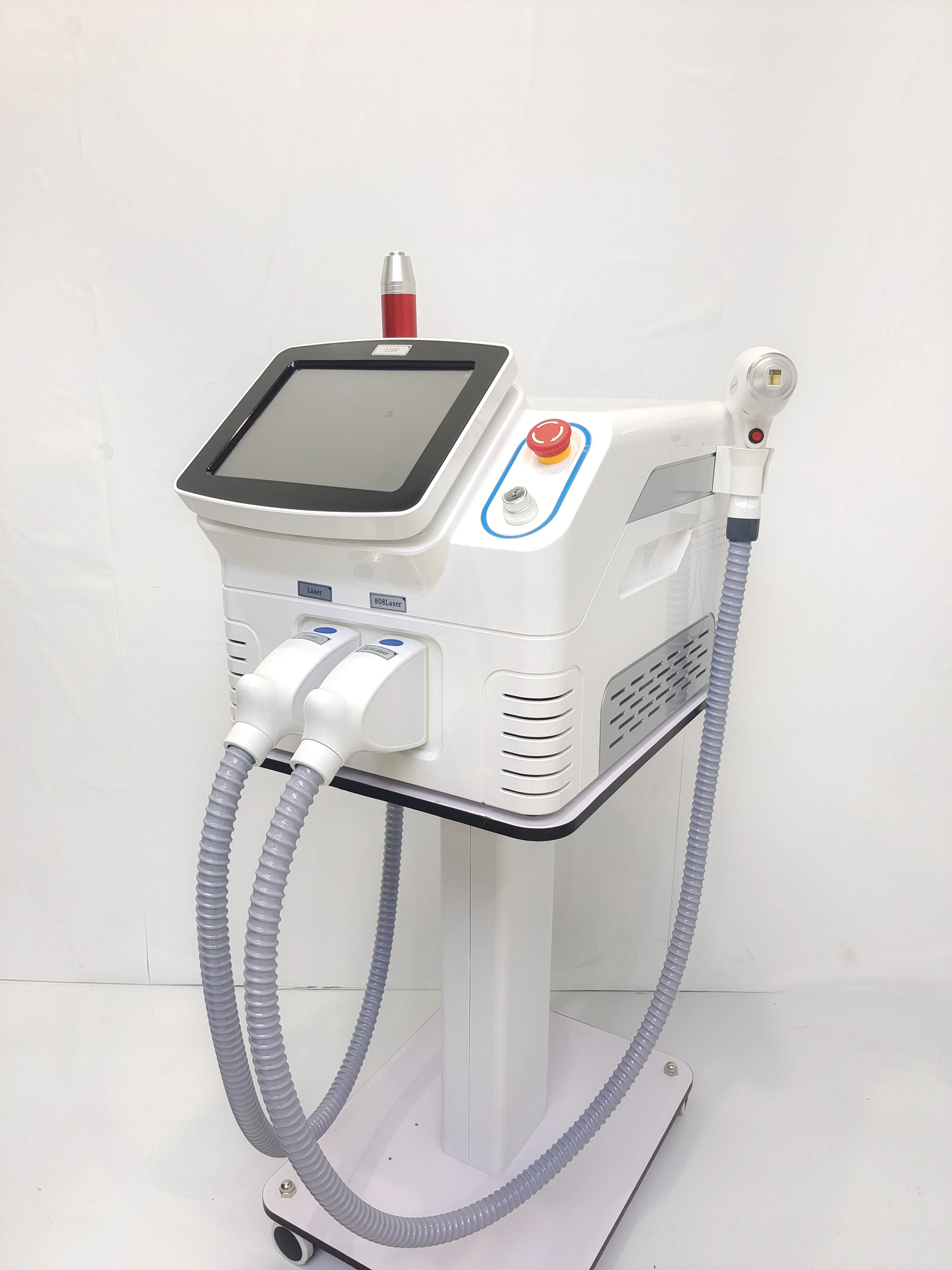 2 In 1 808NM Ice Handle Diode Laser Permanent Hair Removal ND:YAG Q Switched Picosecond Portable Picosecond Tattoo Machine 4000W